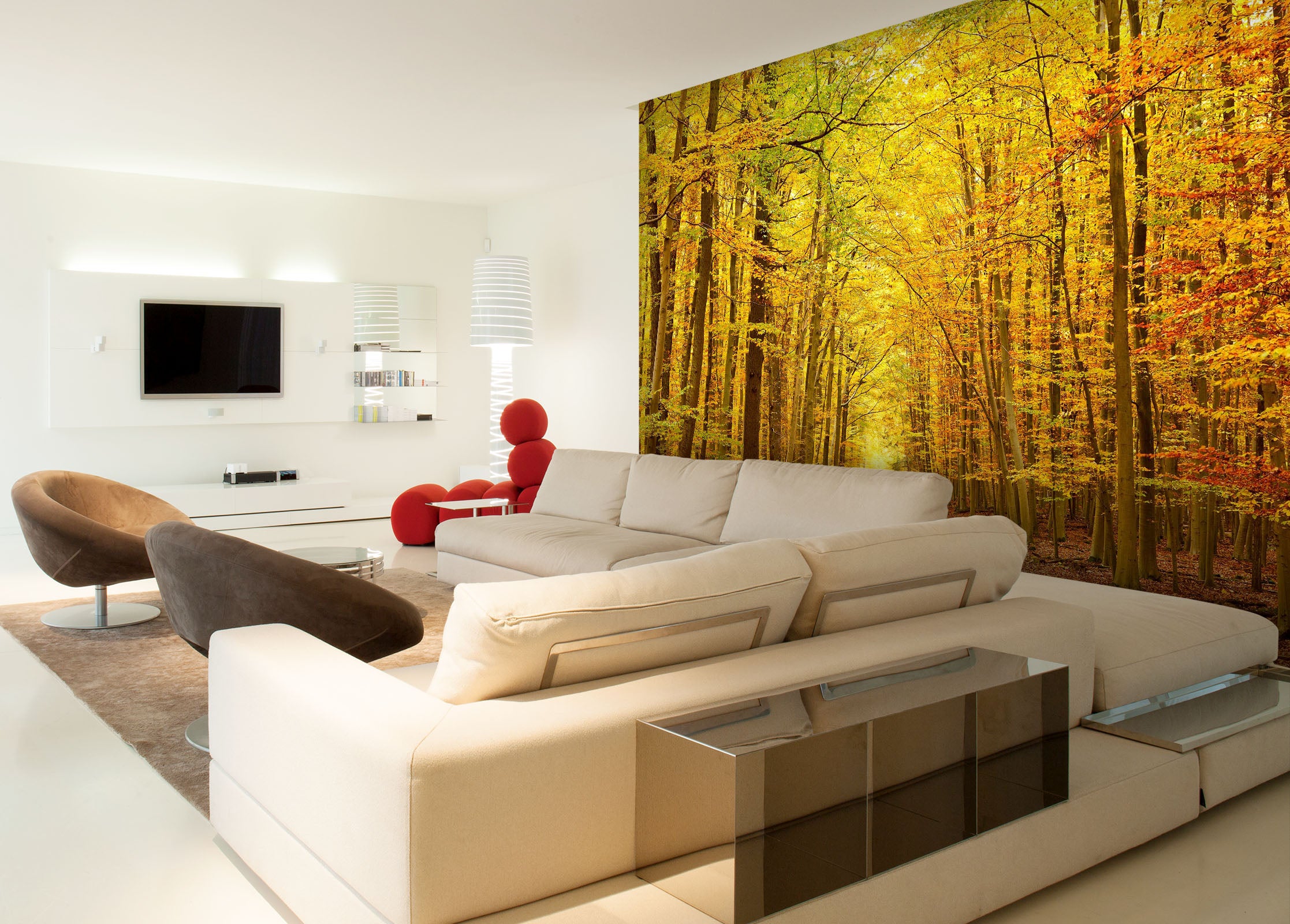3D Yellow Woods 139 Wall Murals
