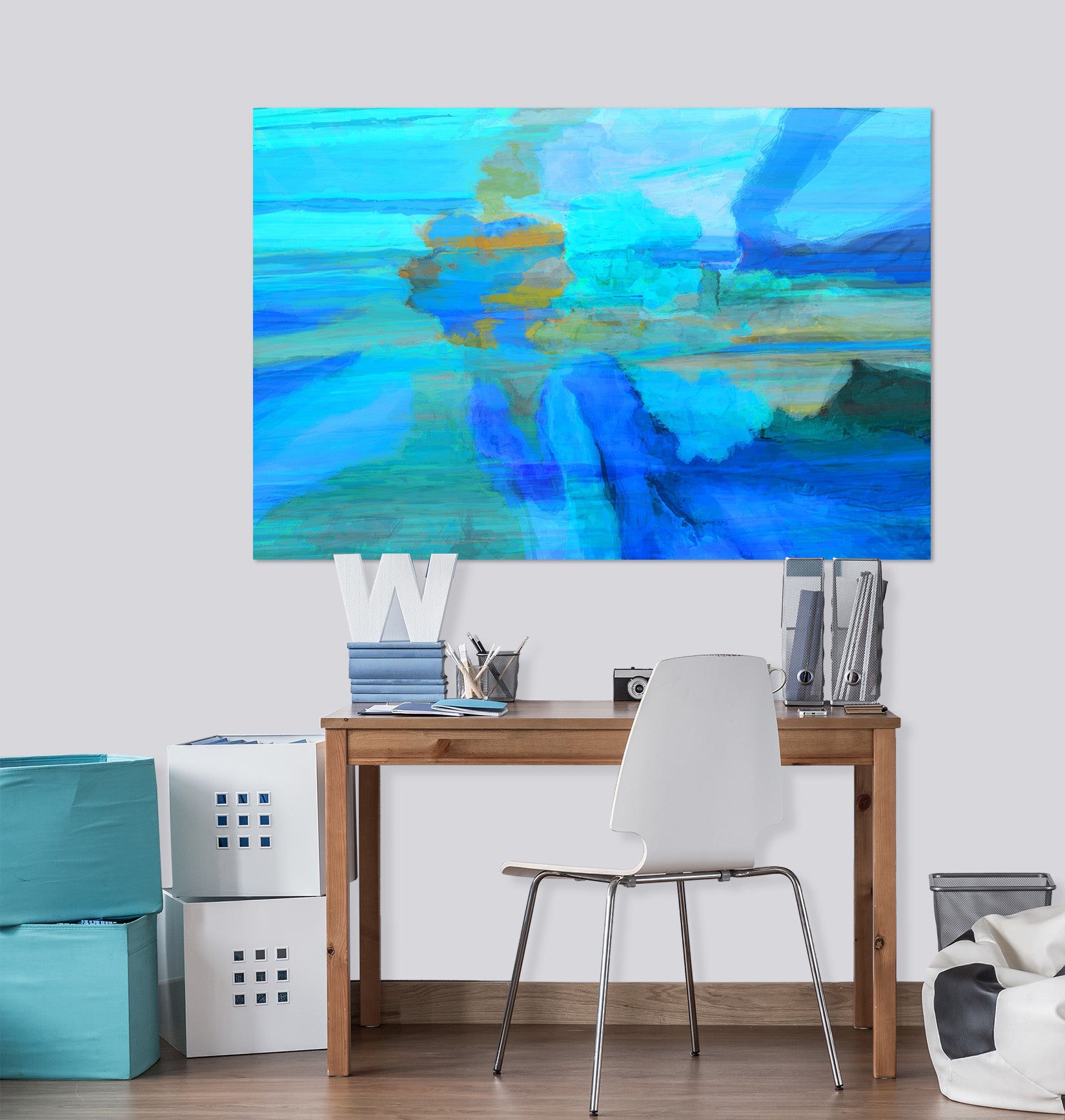 3D Blue Graffiti 013 Michael Tienhaara Wall Sticker