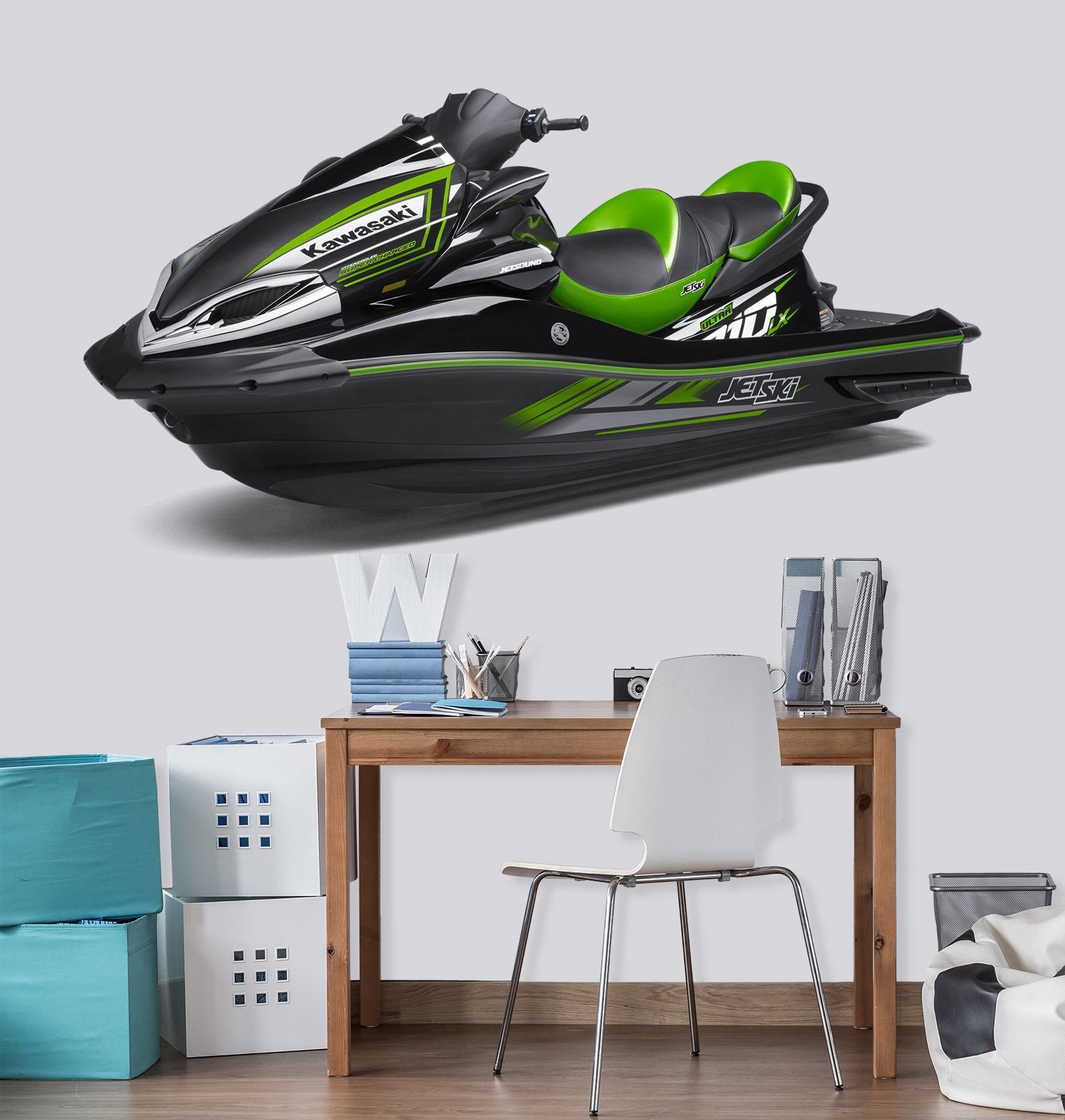 3D Kawasaki Motorboat 0037 Vehicles Wallpaper AJ Wallpaper