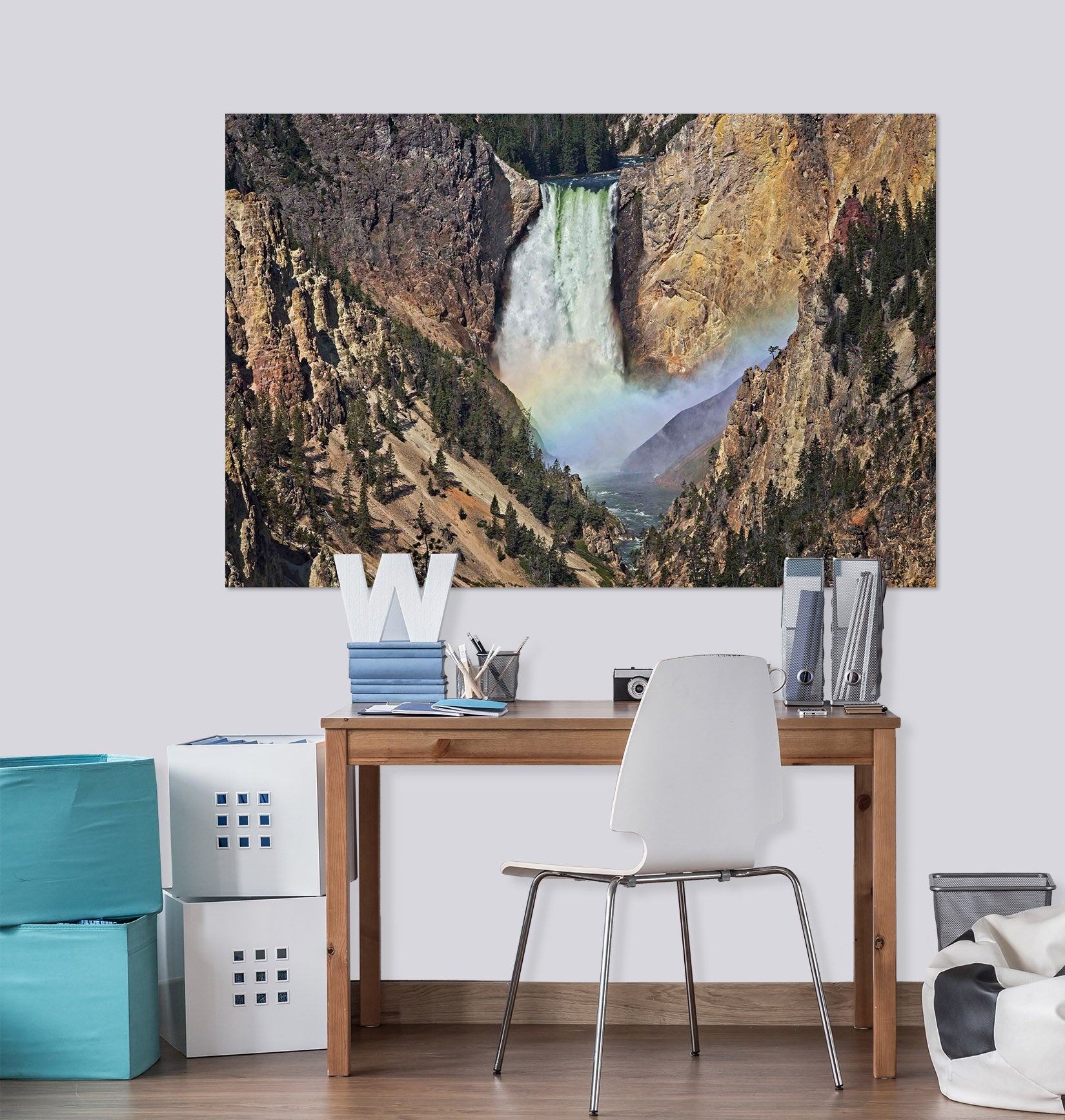 3D Rainbow Waterfall 023 Kathy Barefield Wall Sticker