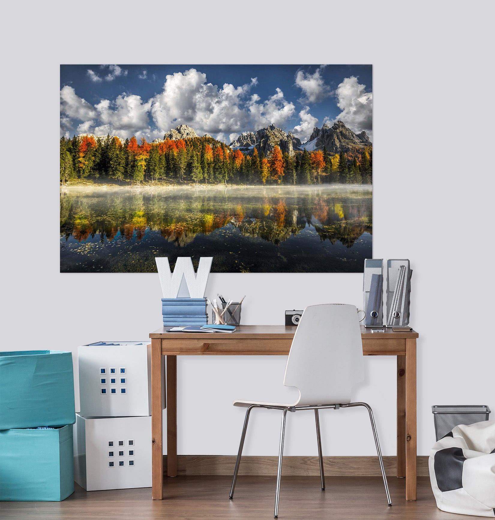 3D Valley Lake 181 Marco Carmassi Wall Sticker