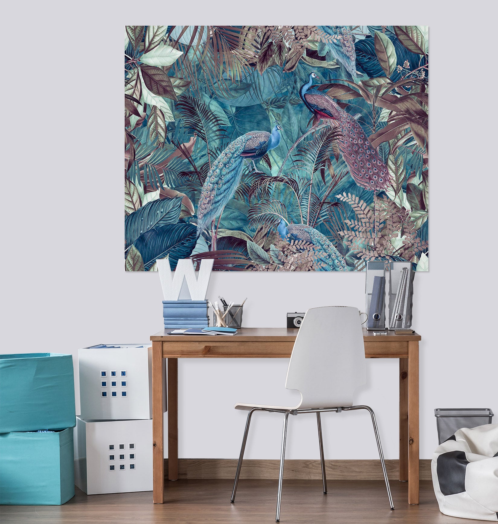 3D Forest Peacock 110 Andrea haase Wall Sticker