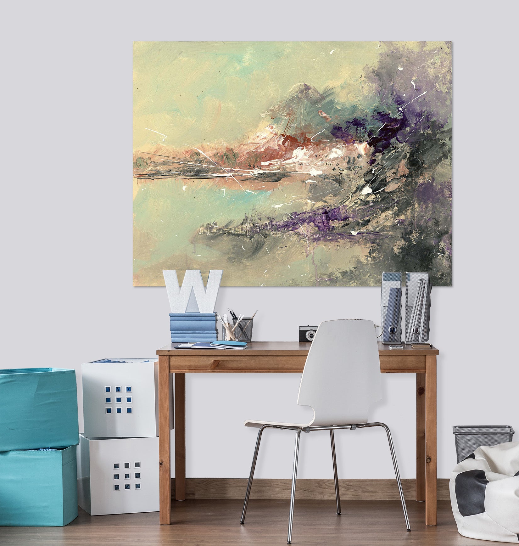 3D Seaside Town 012 Anne Farrall Doyle Wall Sticker