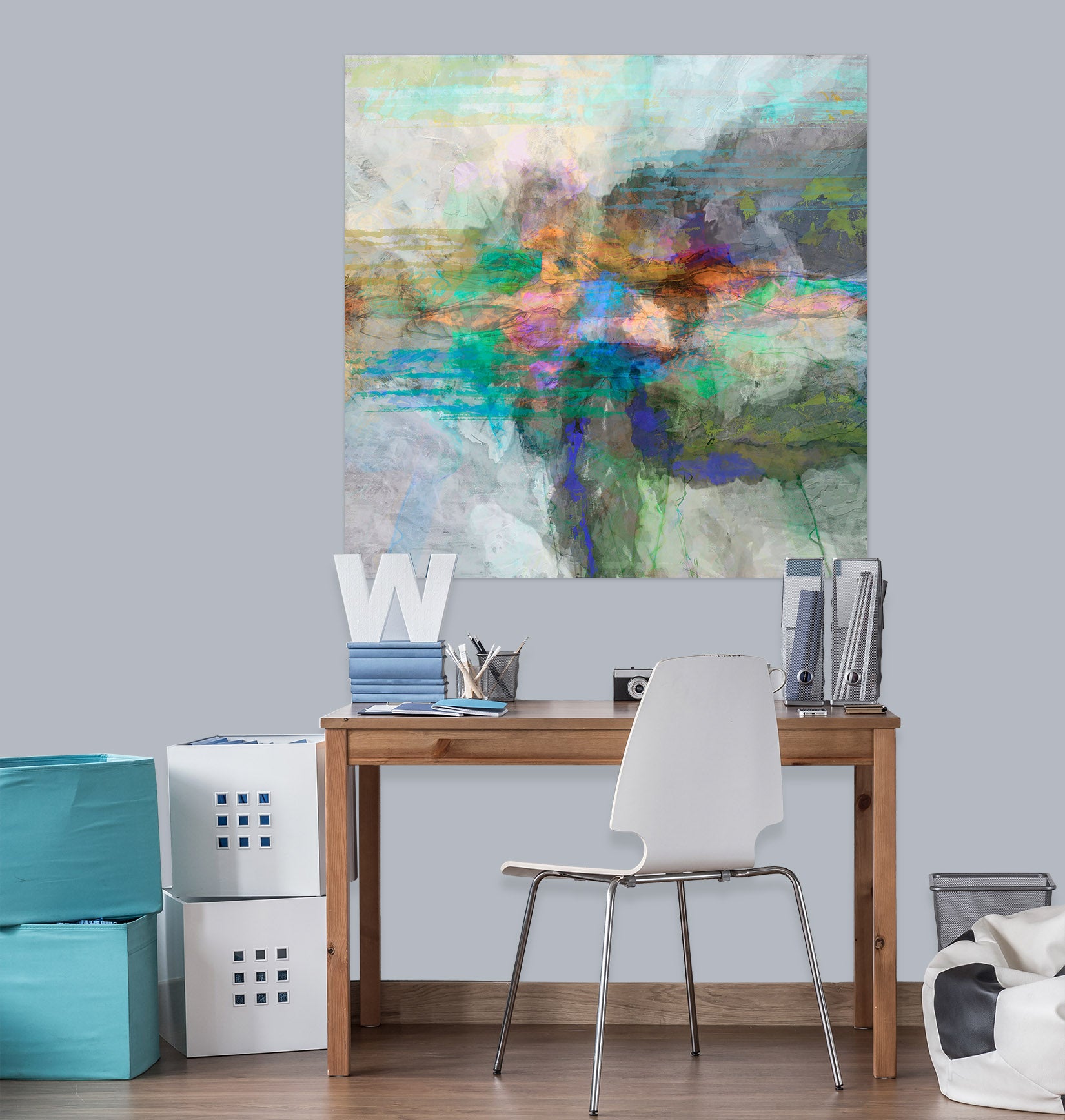 3D Colorful Lake 033 Michael Tienhaara Wall Sticker