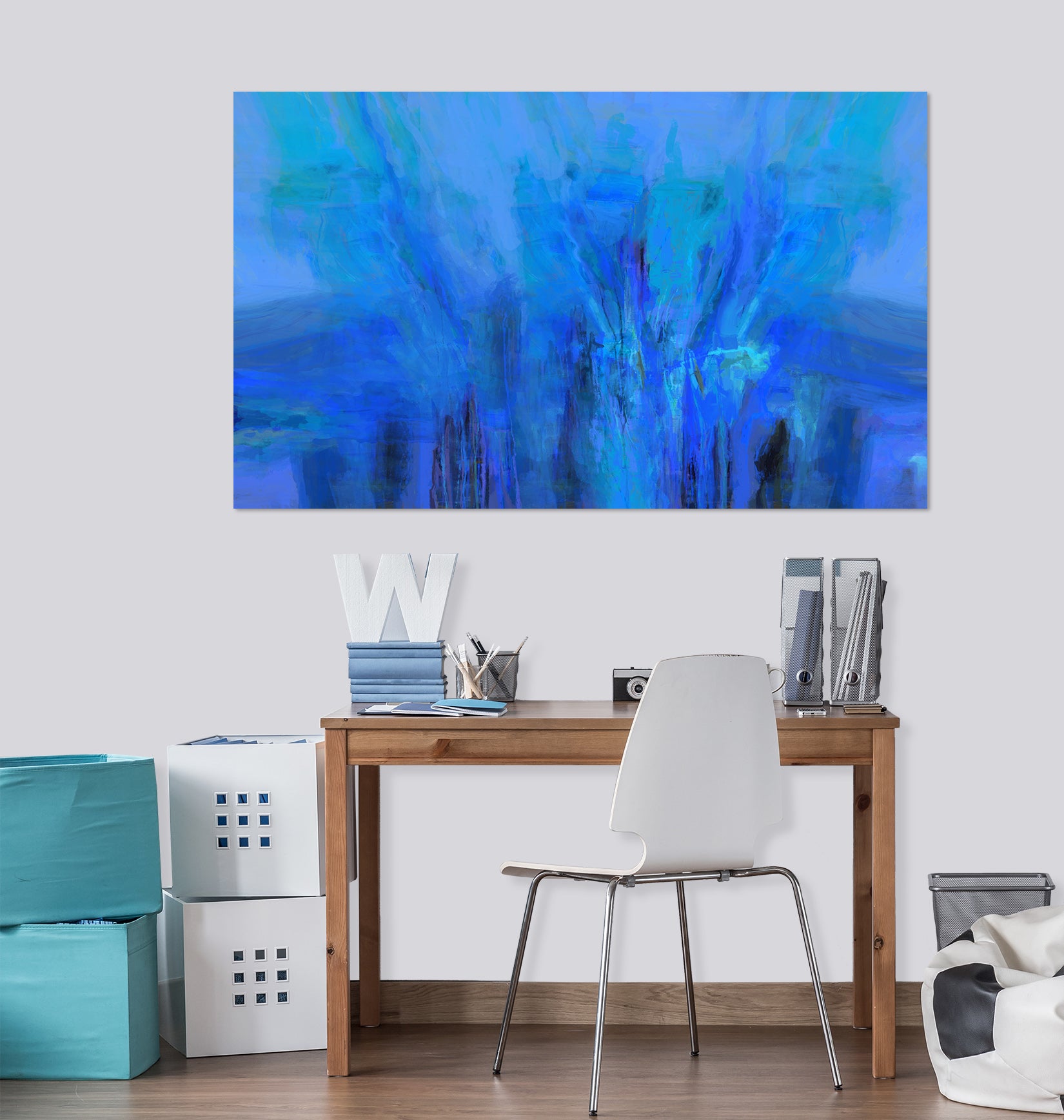 3D Blue Graffiti 022 Michael Tienhaara Wall Sticker