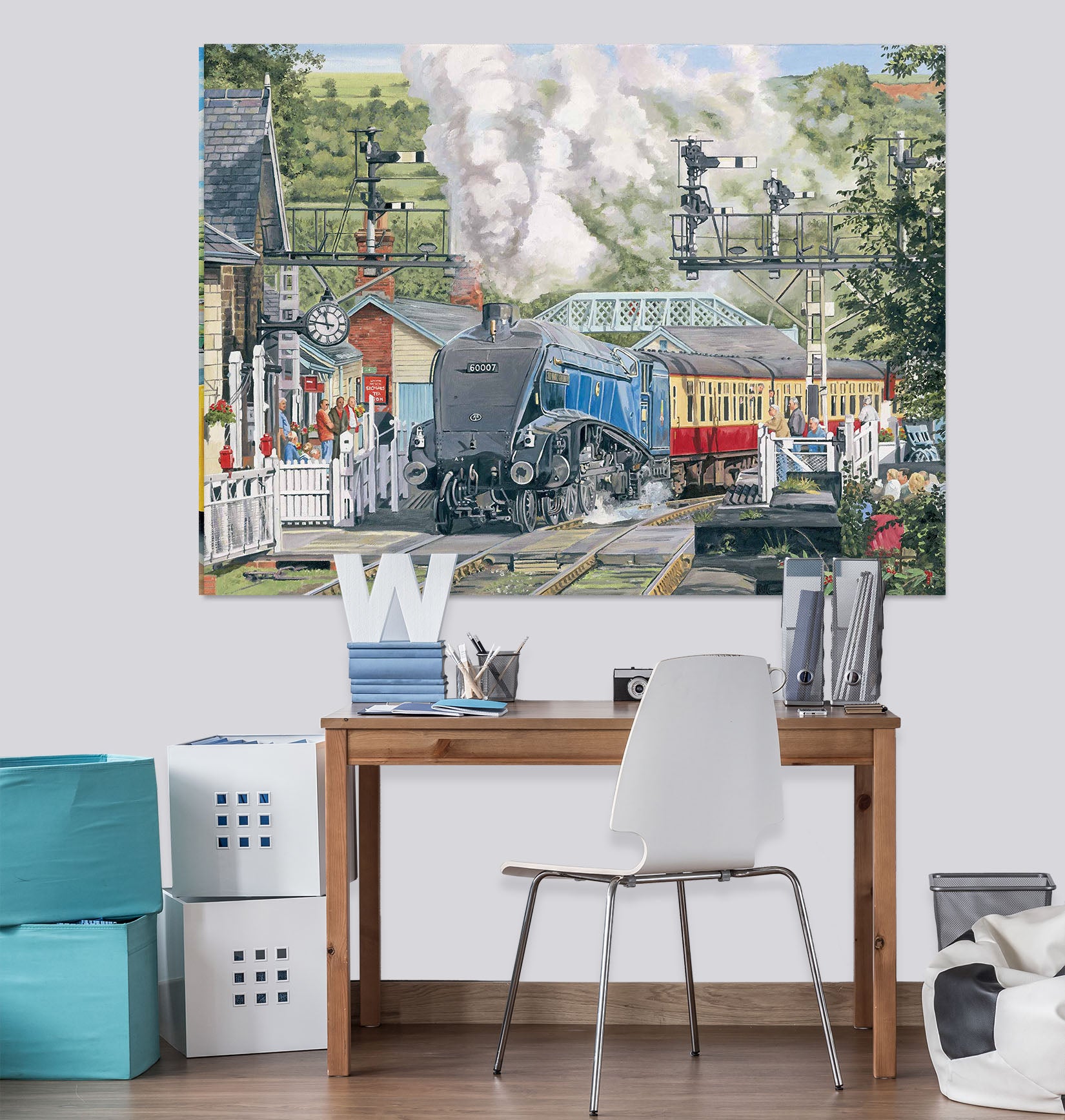 3D Sir Nigel Gresley At Grosmont 060 Trevor Mitchell Wall Sticker
