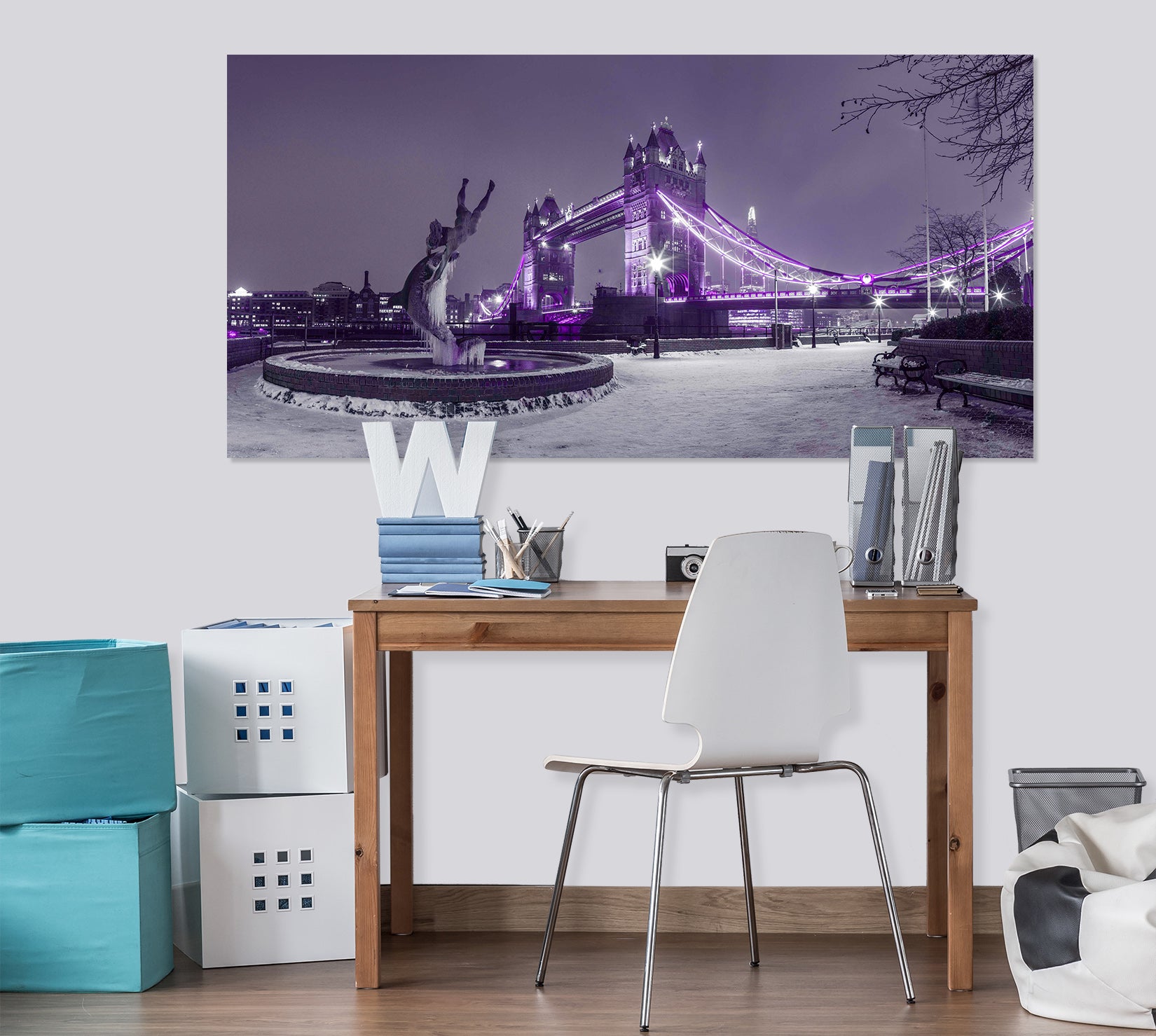 3D Purple Lights 045 Assaf Frank Wall Sticker