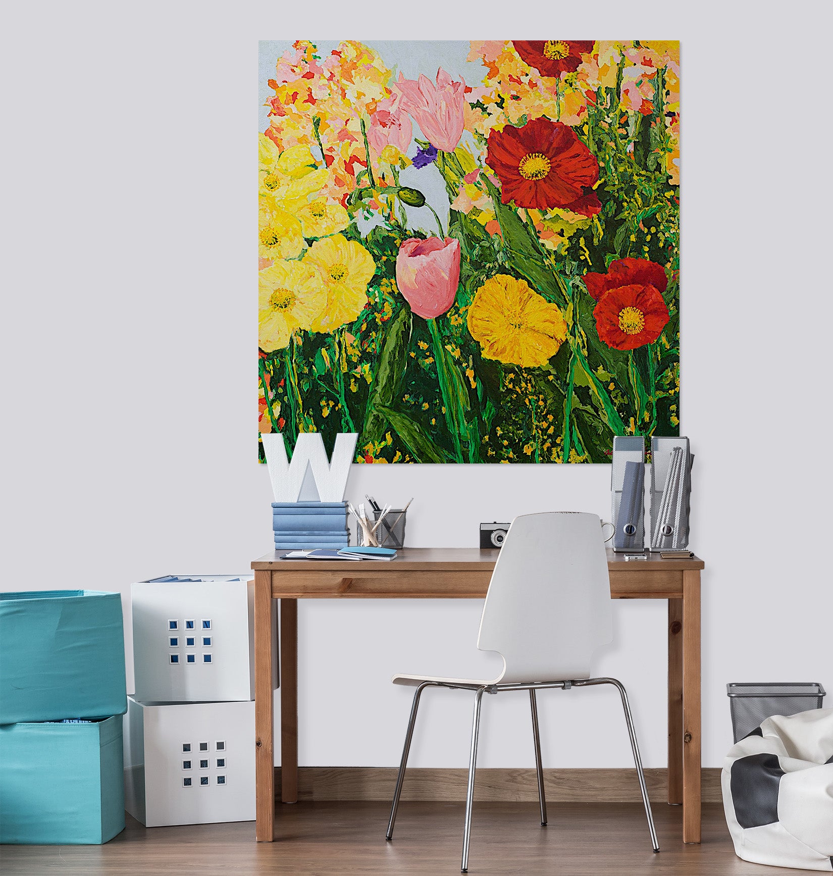 3D Color Flower 164 Allan P. Friedlander Wall Sticker
