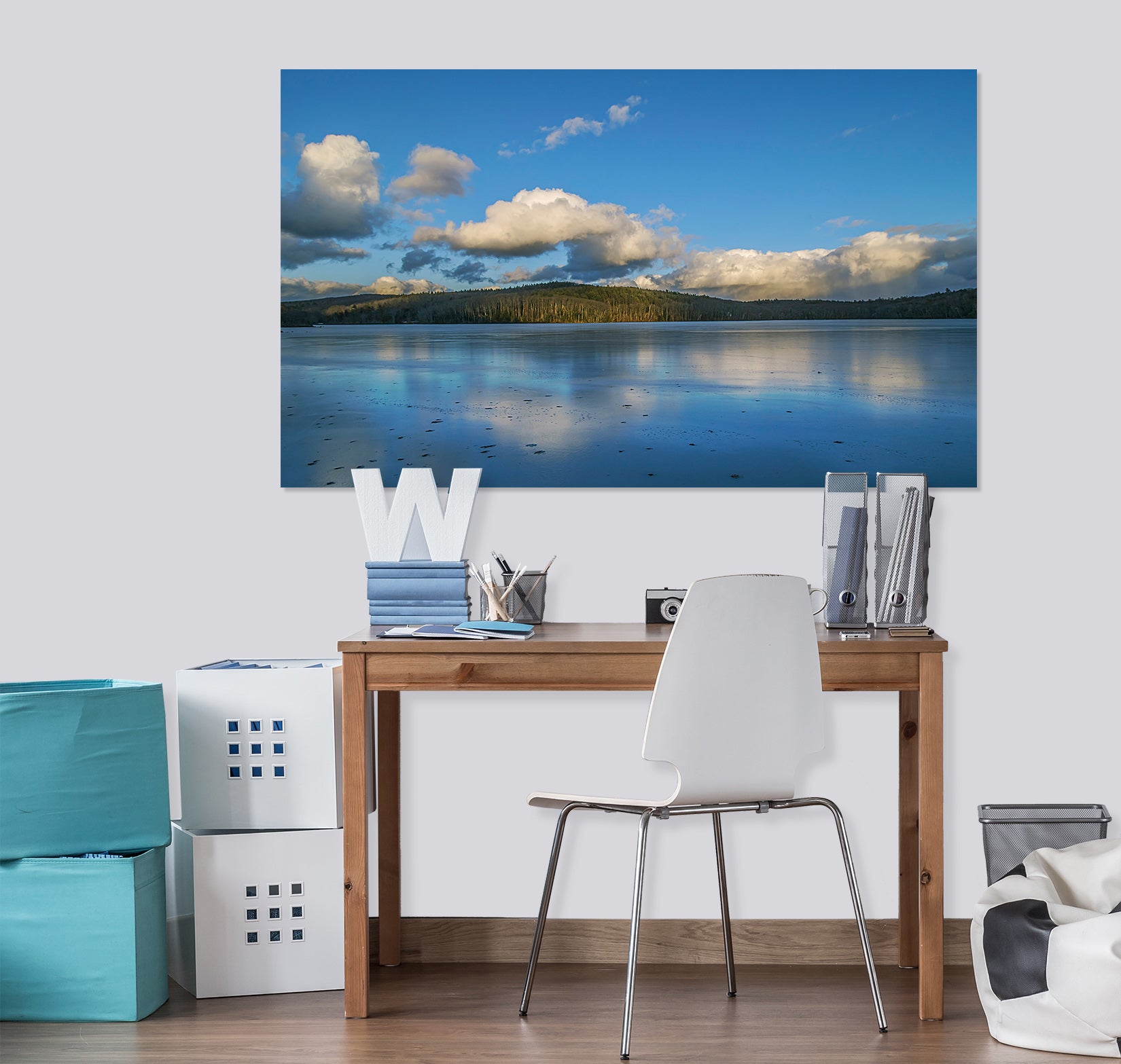 3D Blue Sky With Clouds 101 Jerry LoFaro Wall Sticker