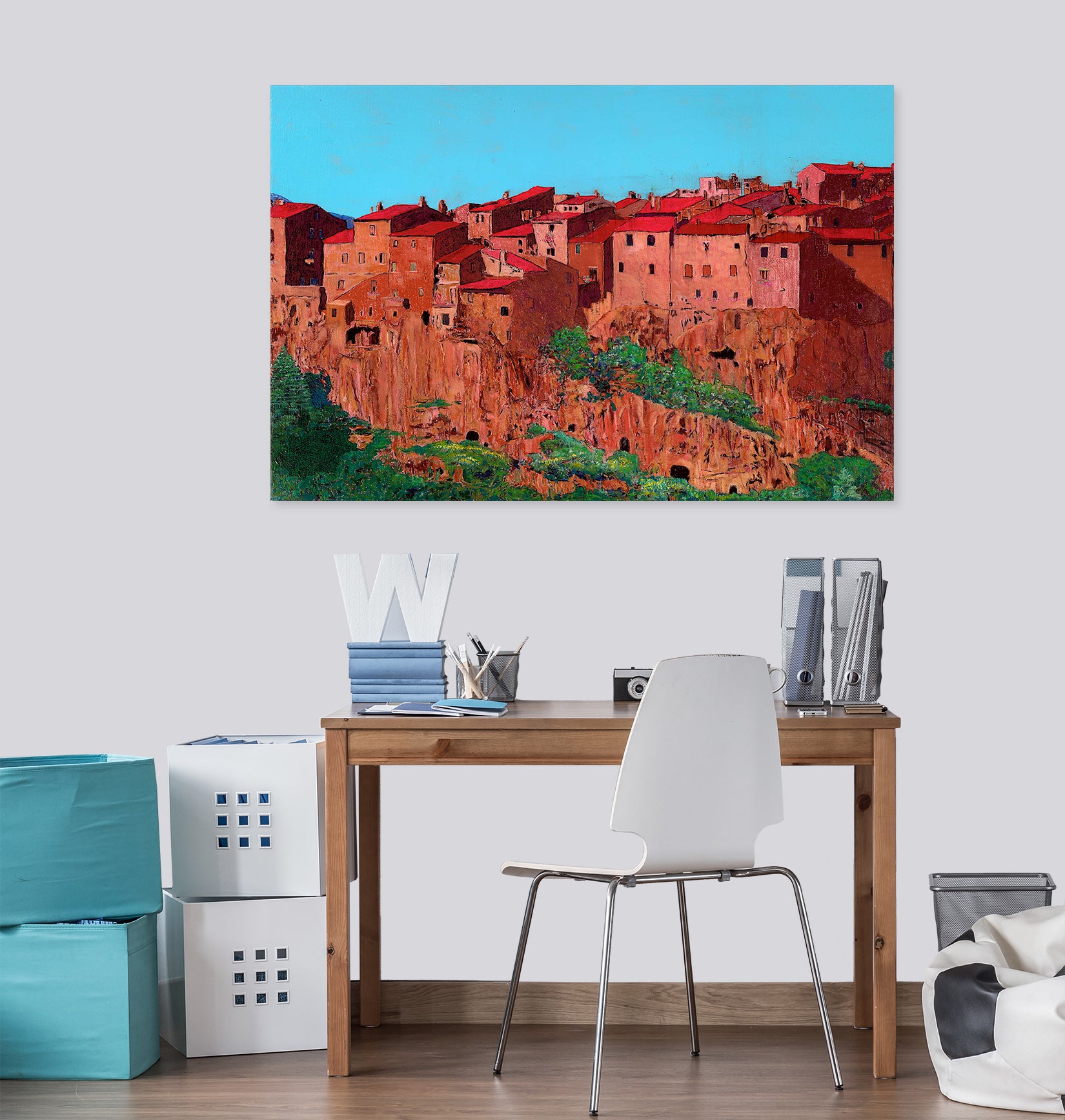 3D Red House 101 Allan P. Friedlander Wall Sticker