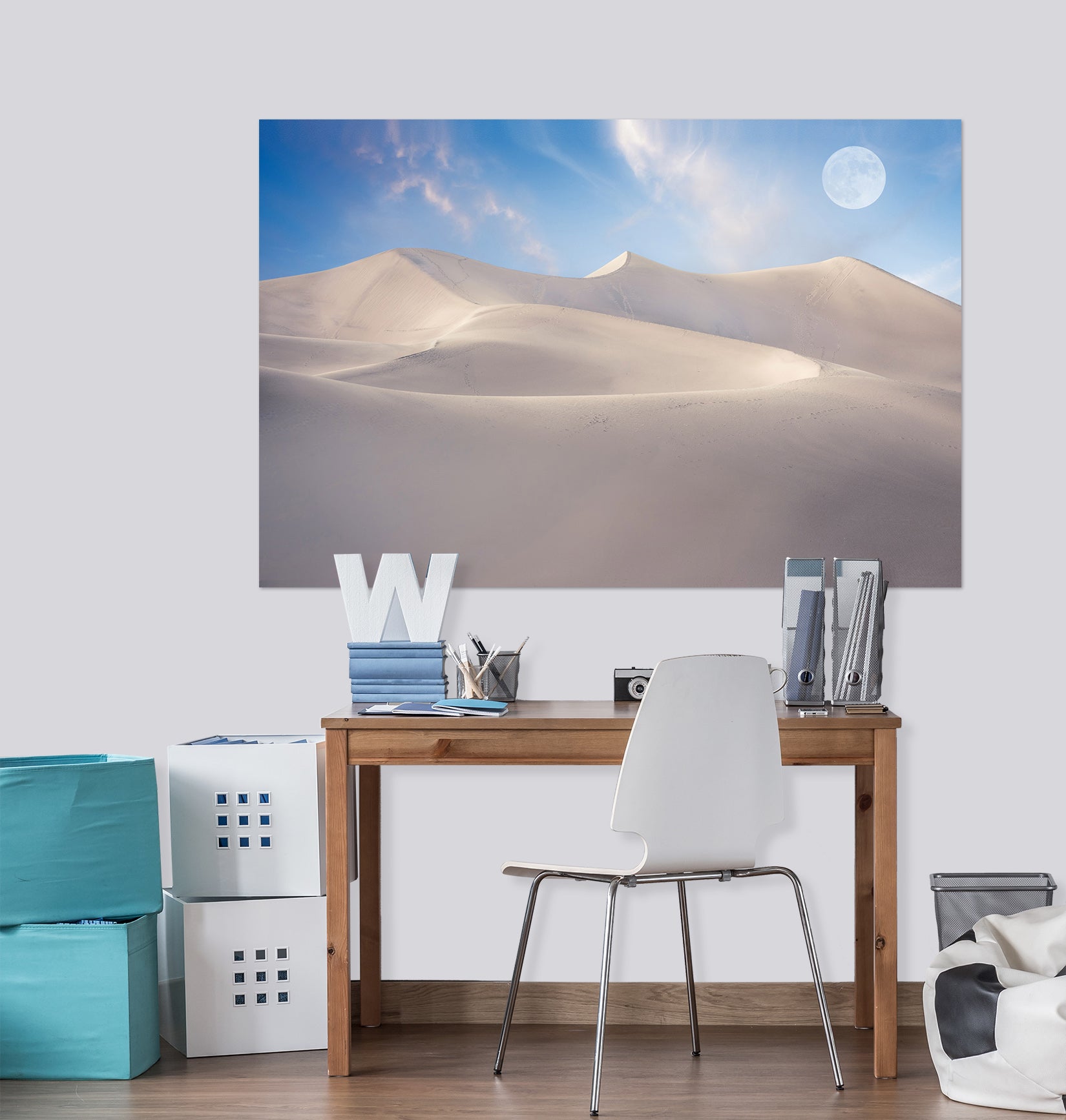 3D White Desert 223 Marco Carmassi Wall Sticker