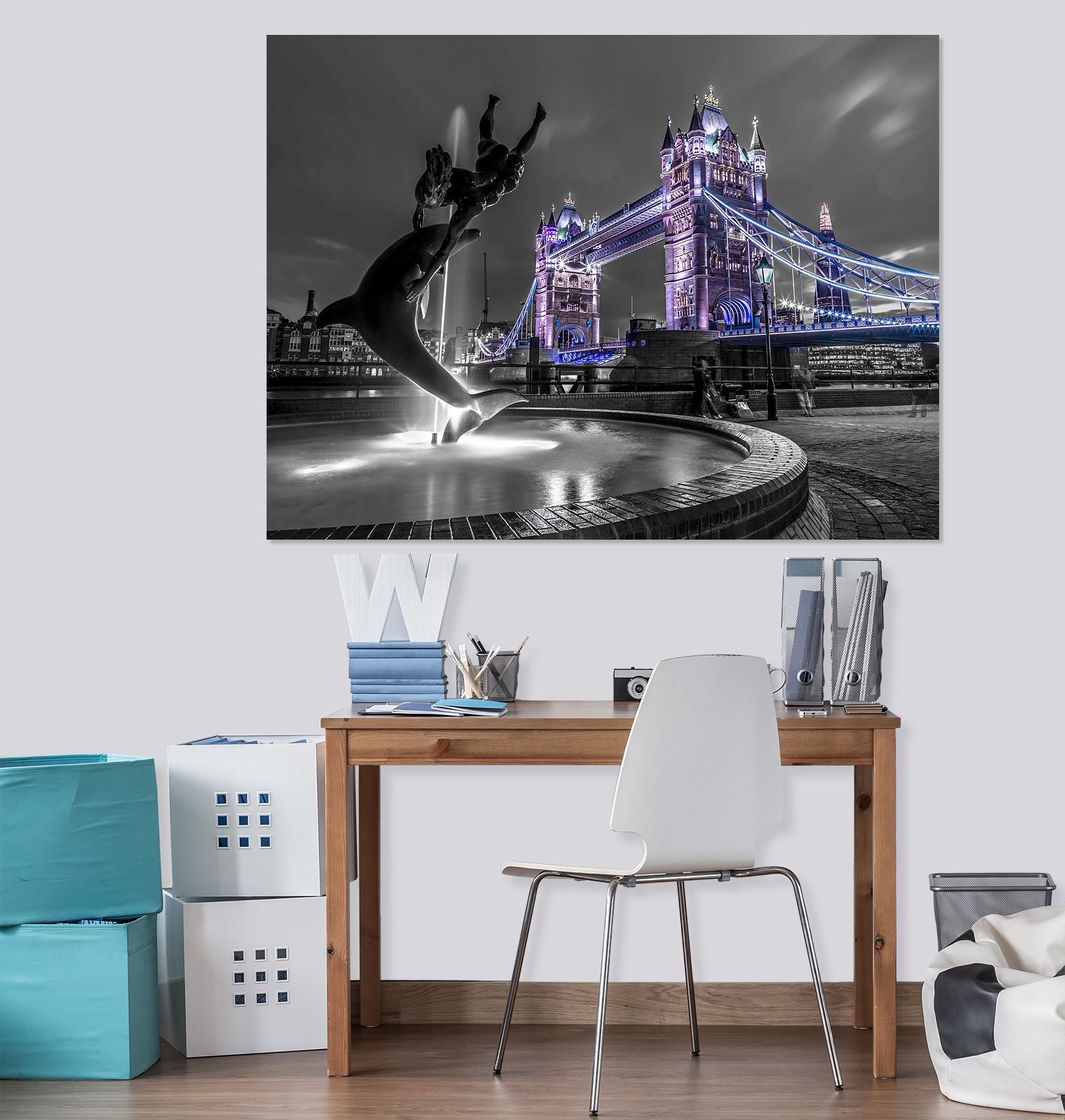 3D City Night 025 Assaf Frank Wall Sticker