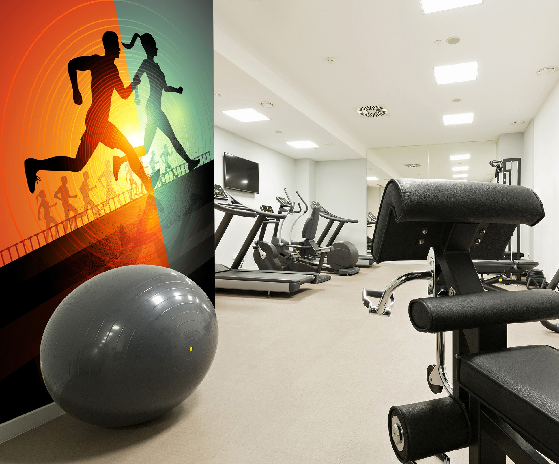 3D Sunrise Run 263 Wall Murals