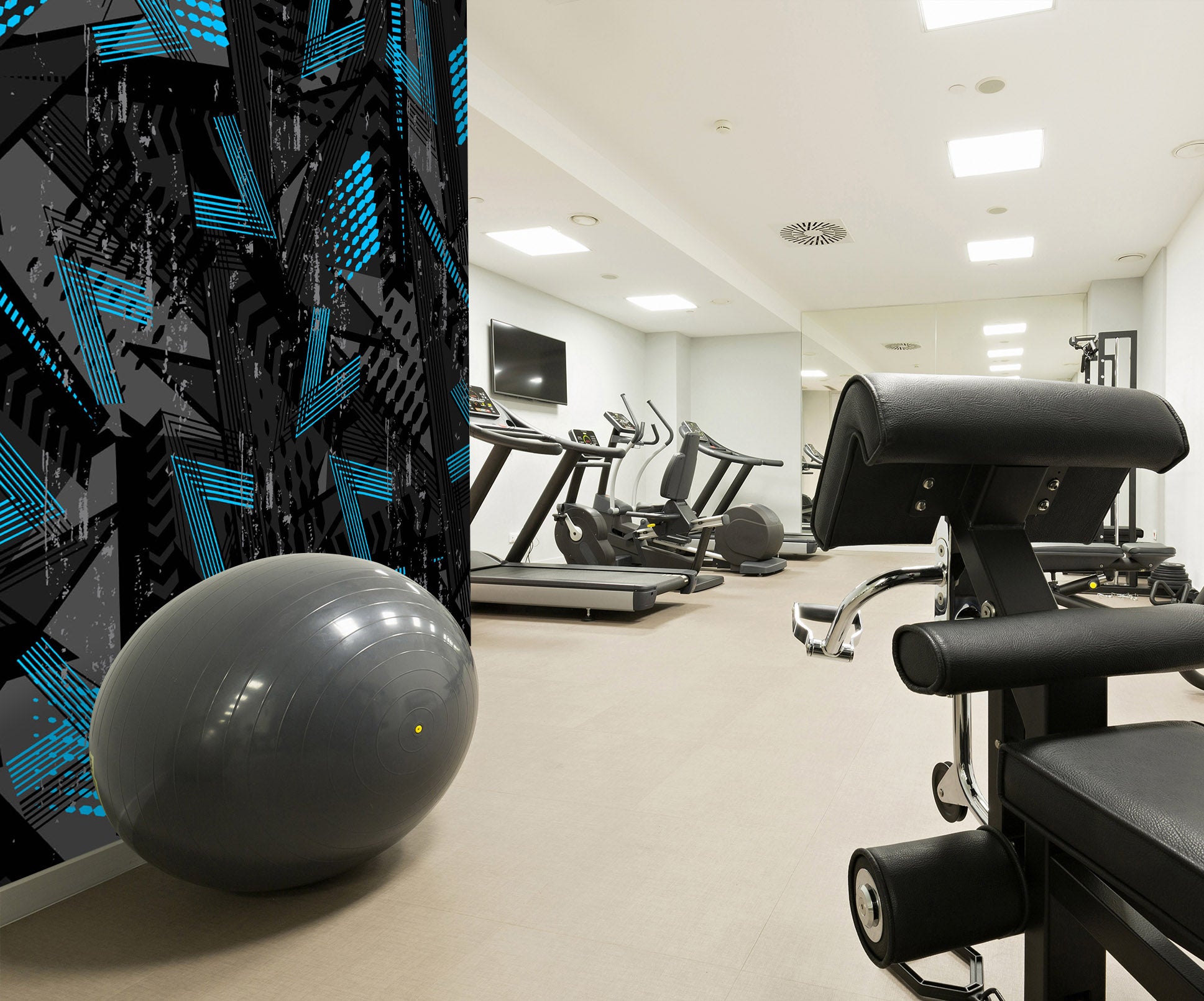 3D Blue Pattern 289 Wall Murals