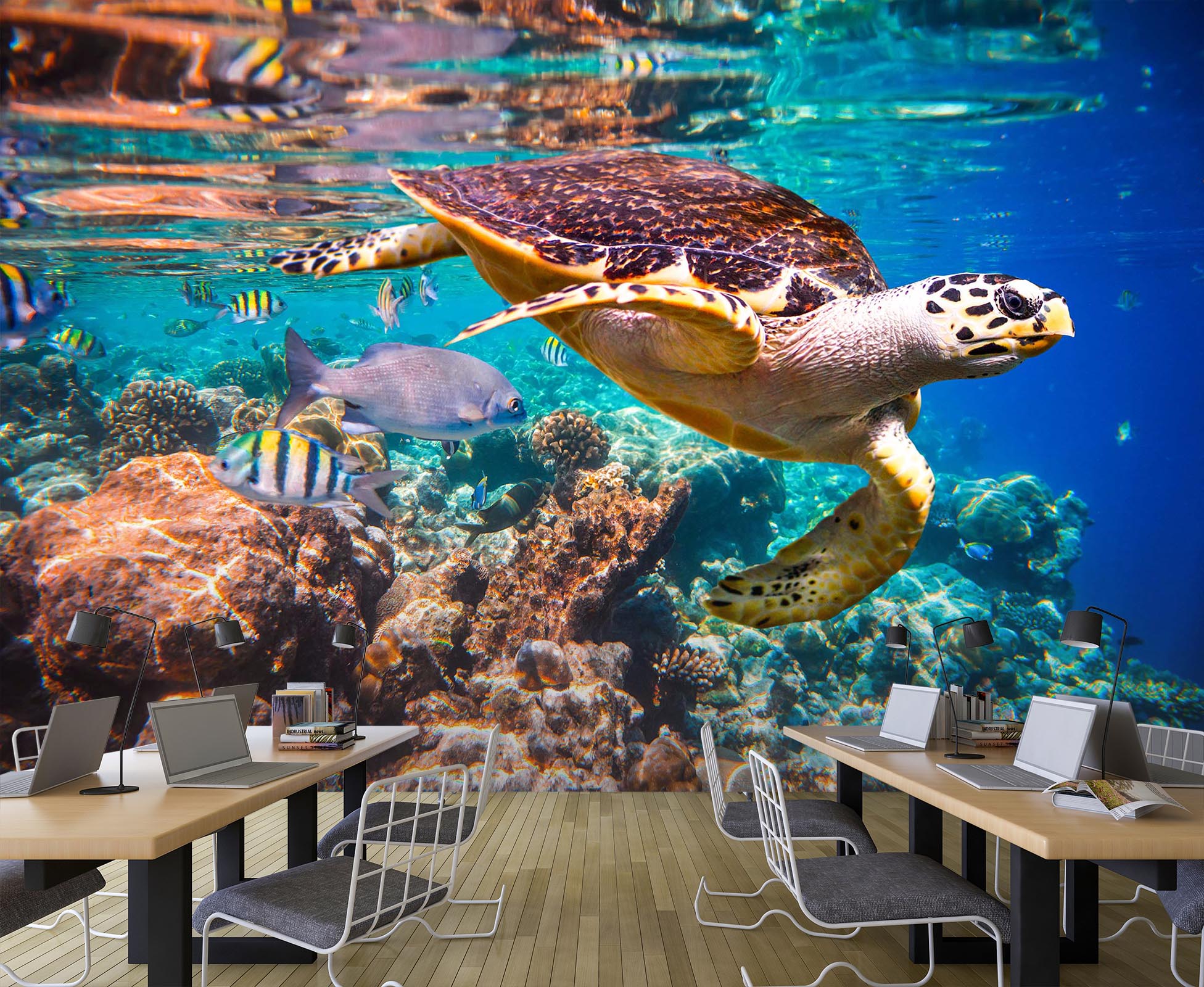 3D Turtle Stone 150 Wall Murals