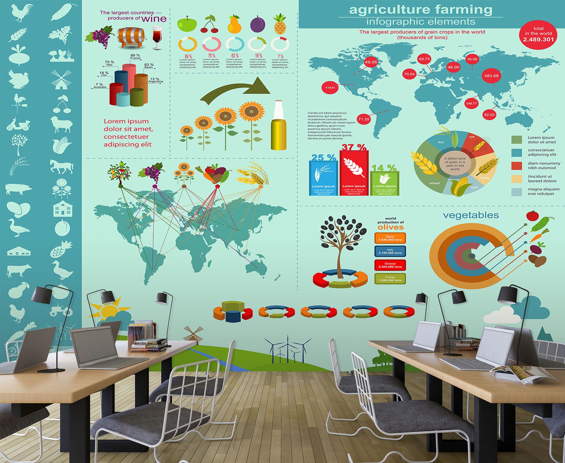 3D Color Book 149 Wall Murals