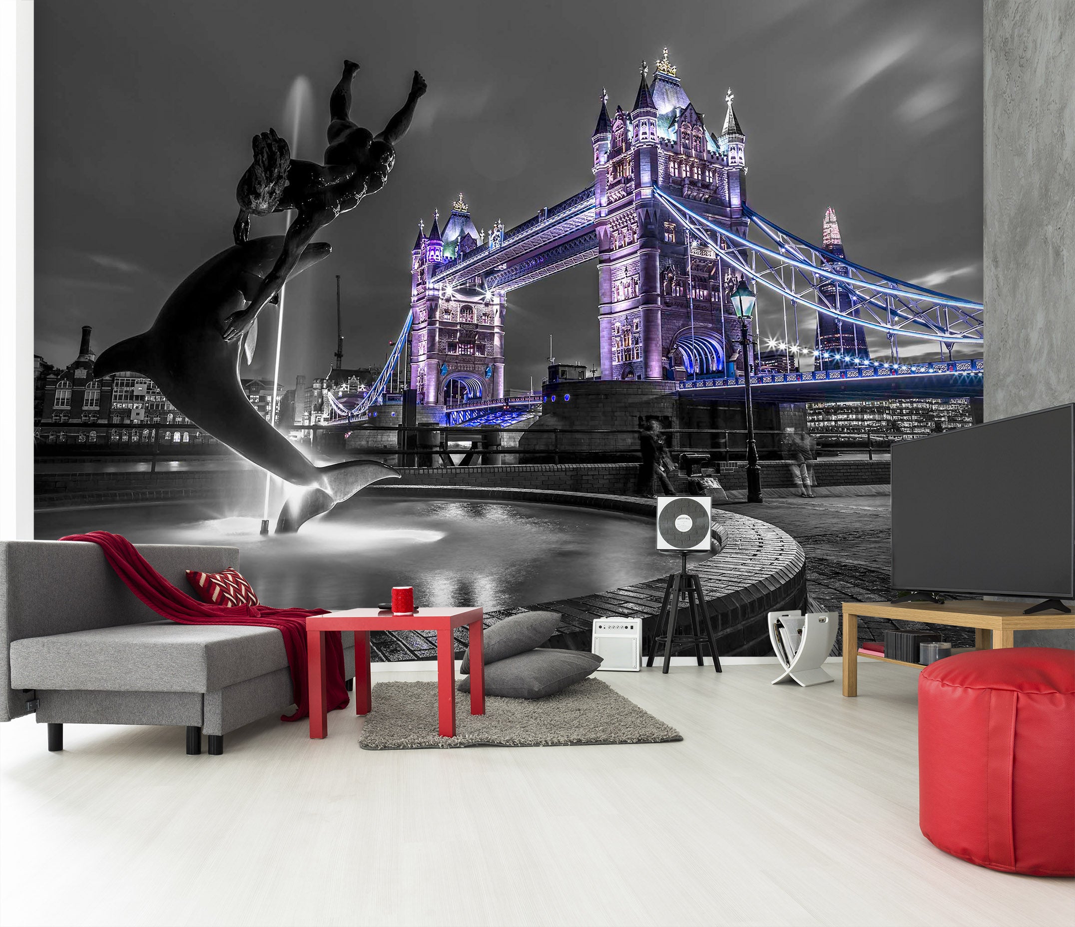 3D City Lights 1415 Assaf Frank Wall Mural Wall Murals