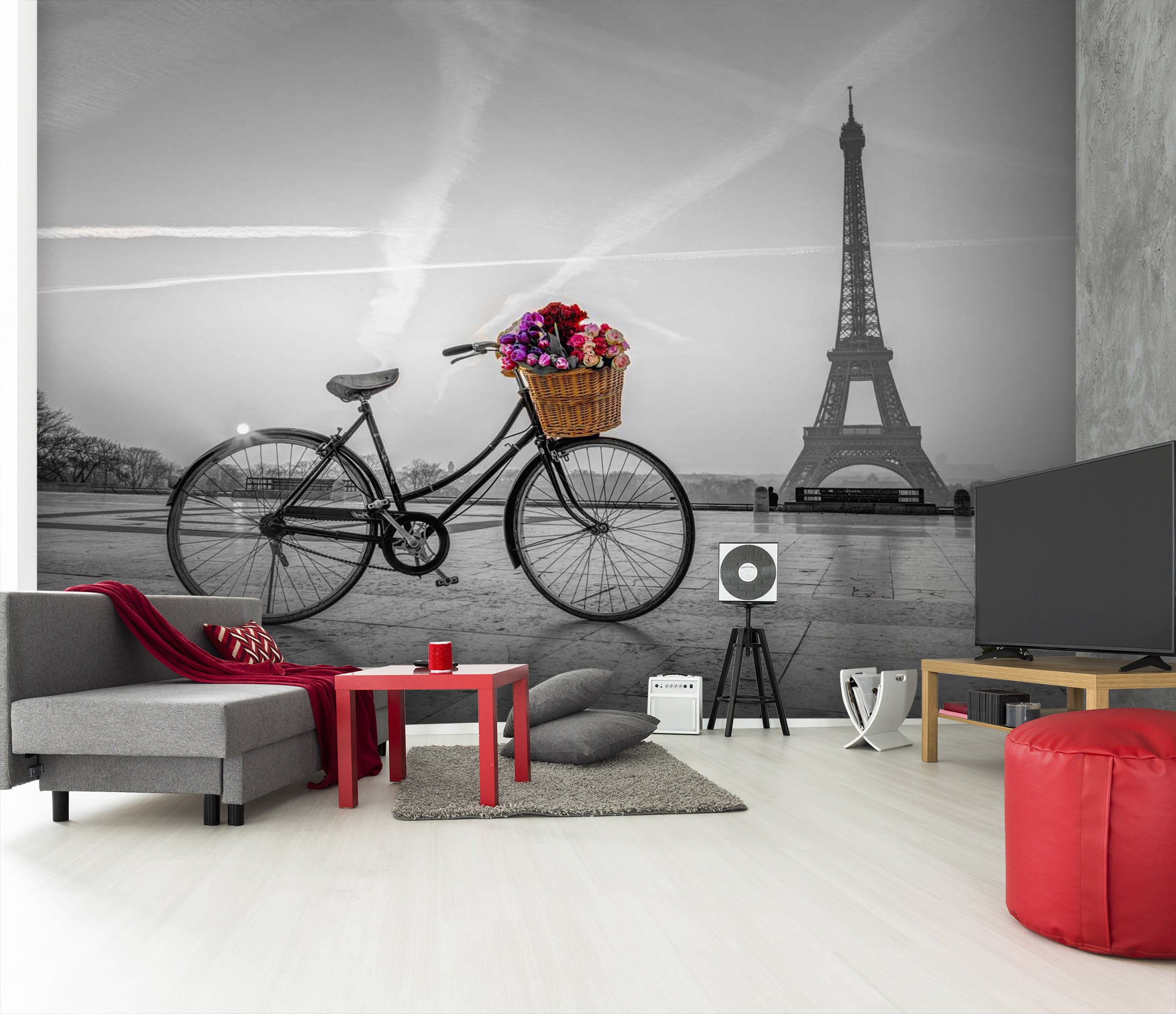 3D Bicycle Flower 007 Assaf Frank Wall Mural Wall Murals