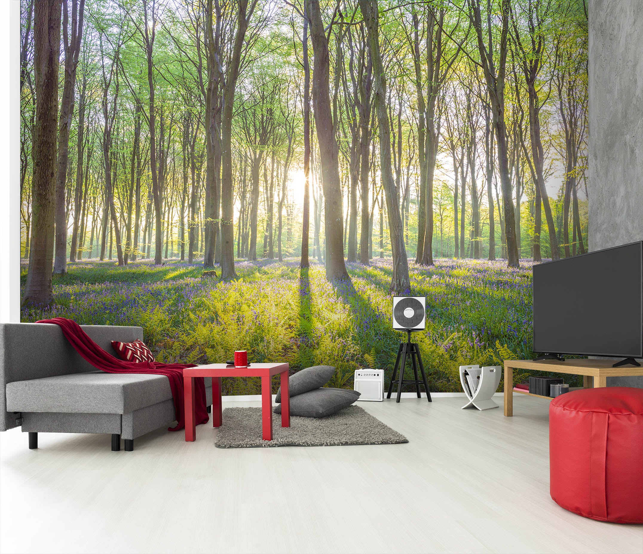 3D Forest Sunshine 1419 Assaf Frank Wall Mural Wall Murals