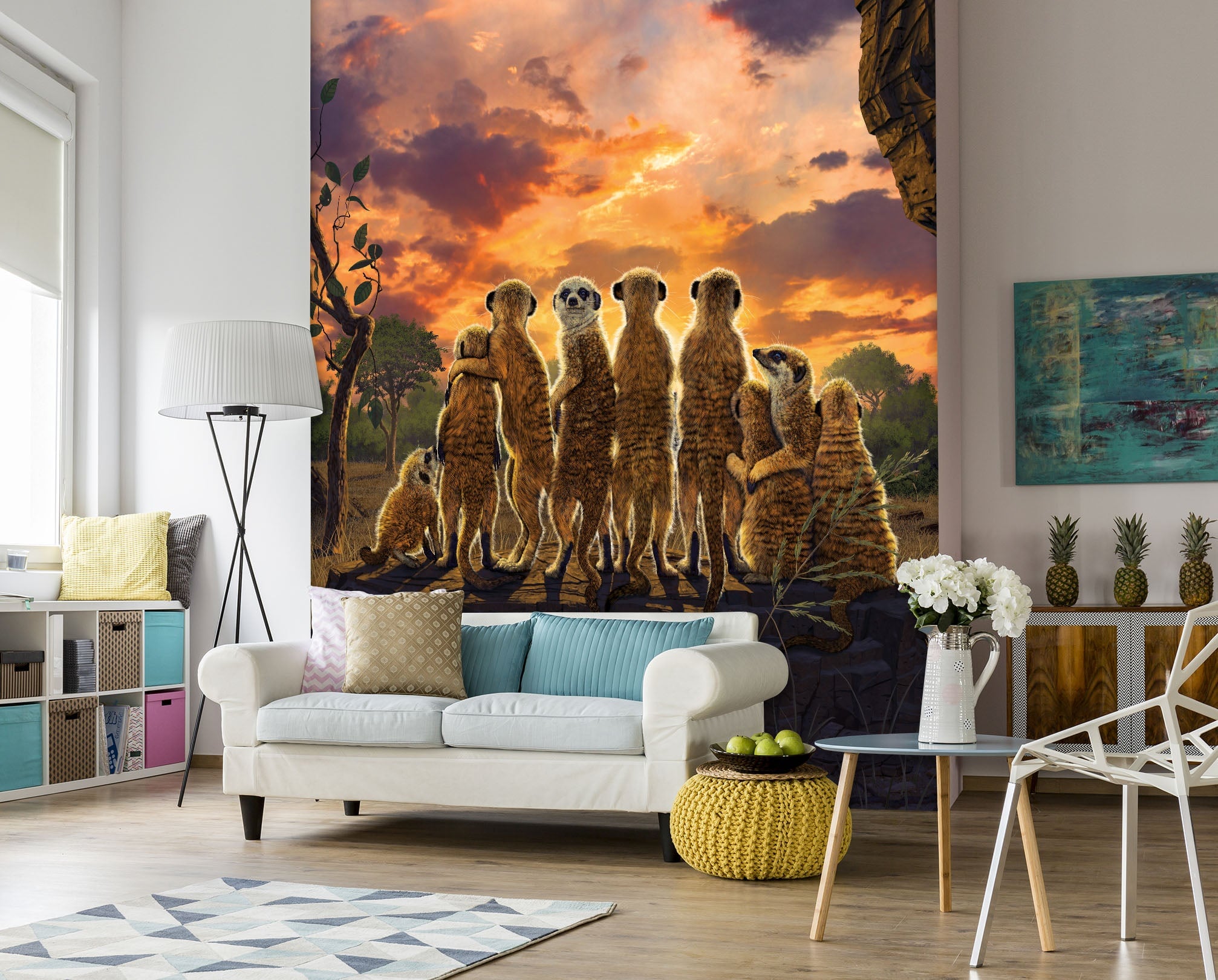 3D Meerkats Def 1530 Wall Murals Exclusive Designer Vincent Wallpaper AJ Wallpaper