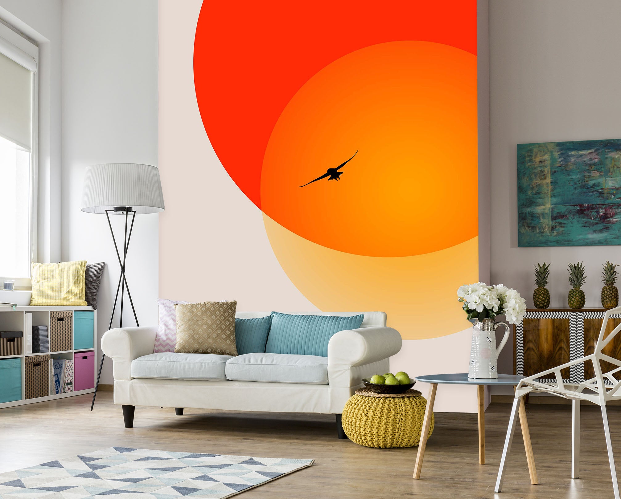 3D Red Sun 1451 Boris Draschoff Wall Mural Wall Murals