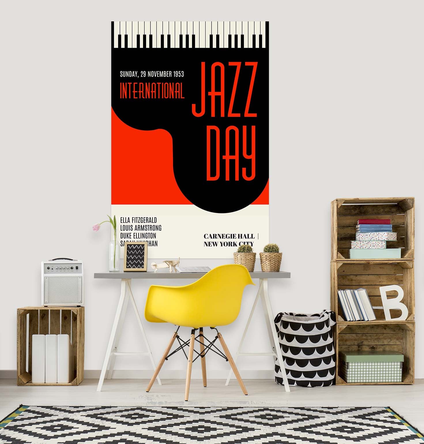 3D Orange Keyboard 168 Boris Draschoff Wall Sticker