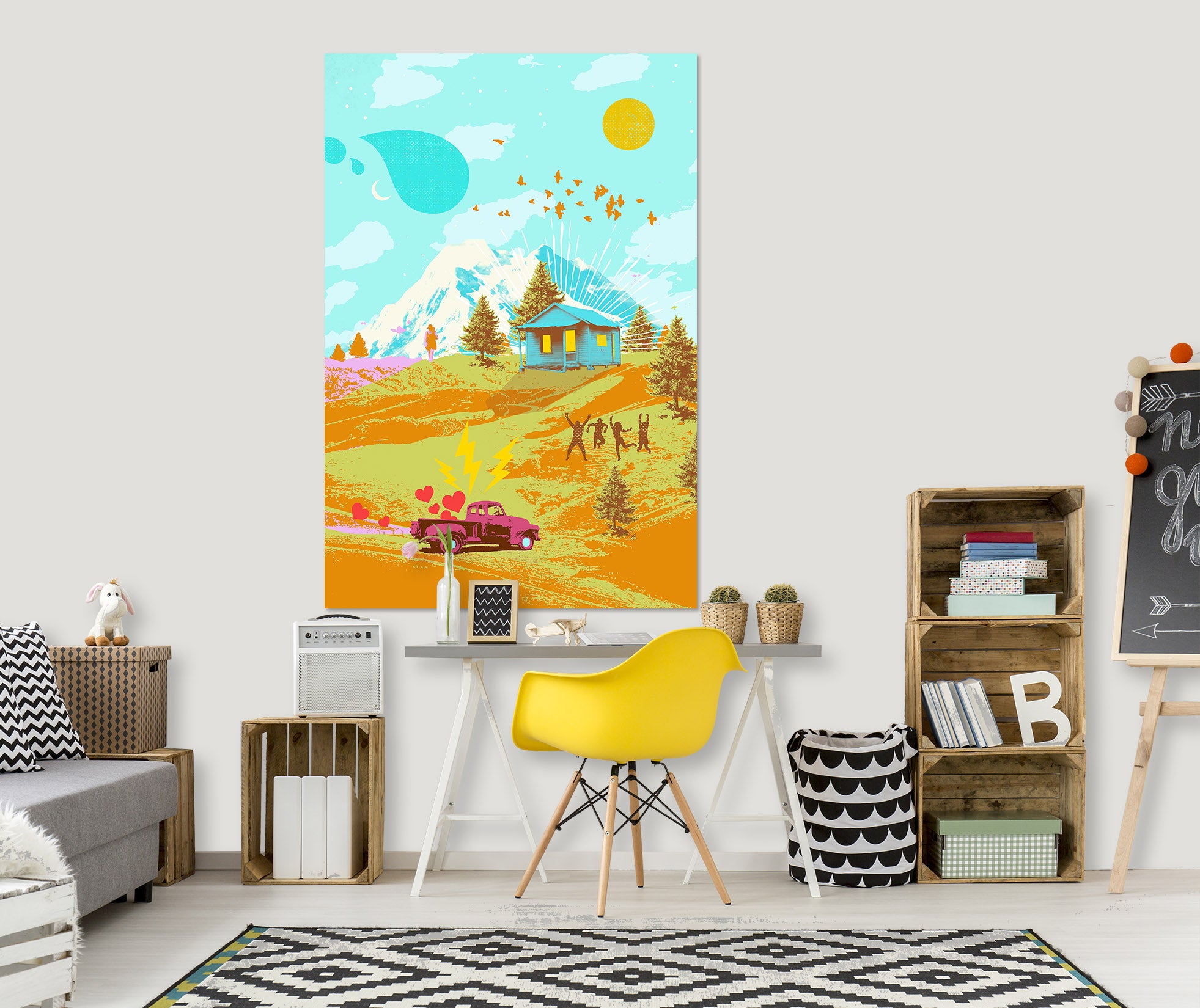 3D Landscape Mountain 002 Showdeer Wall Sticker