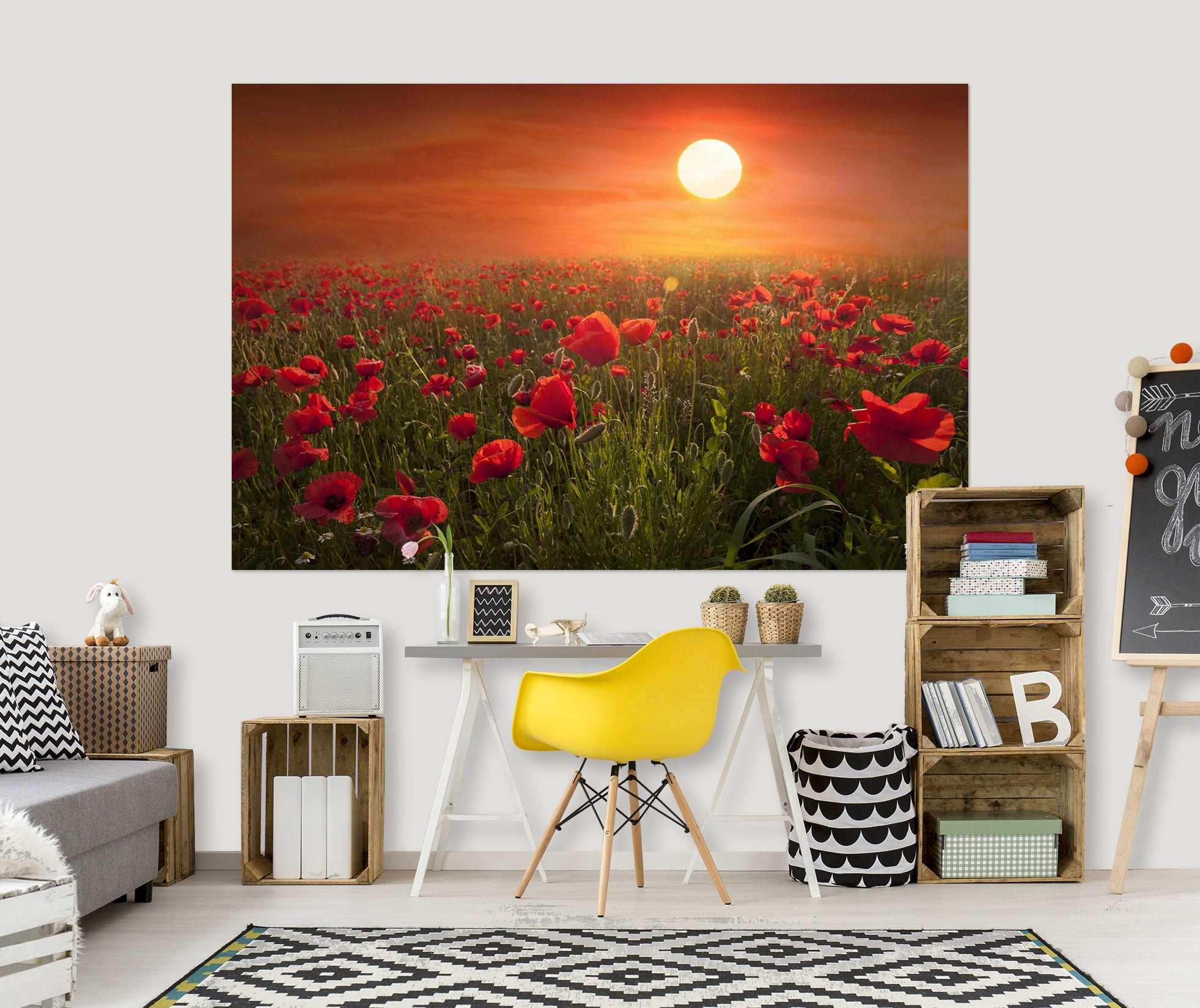 3D Sunrise Rose 169 Marco Carmassi Wall Sticker