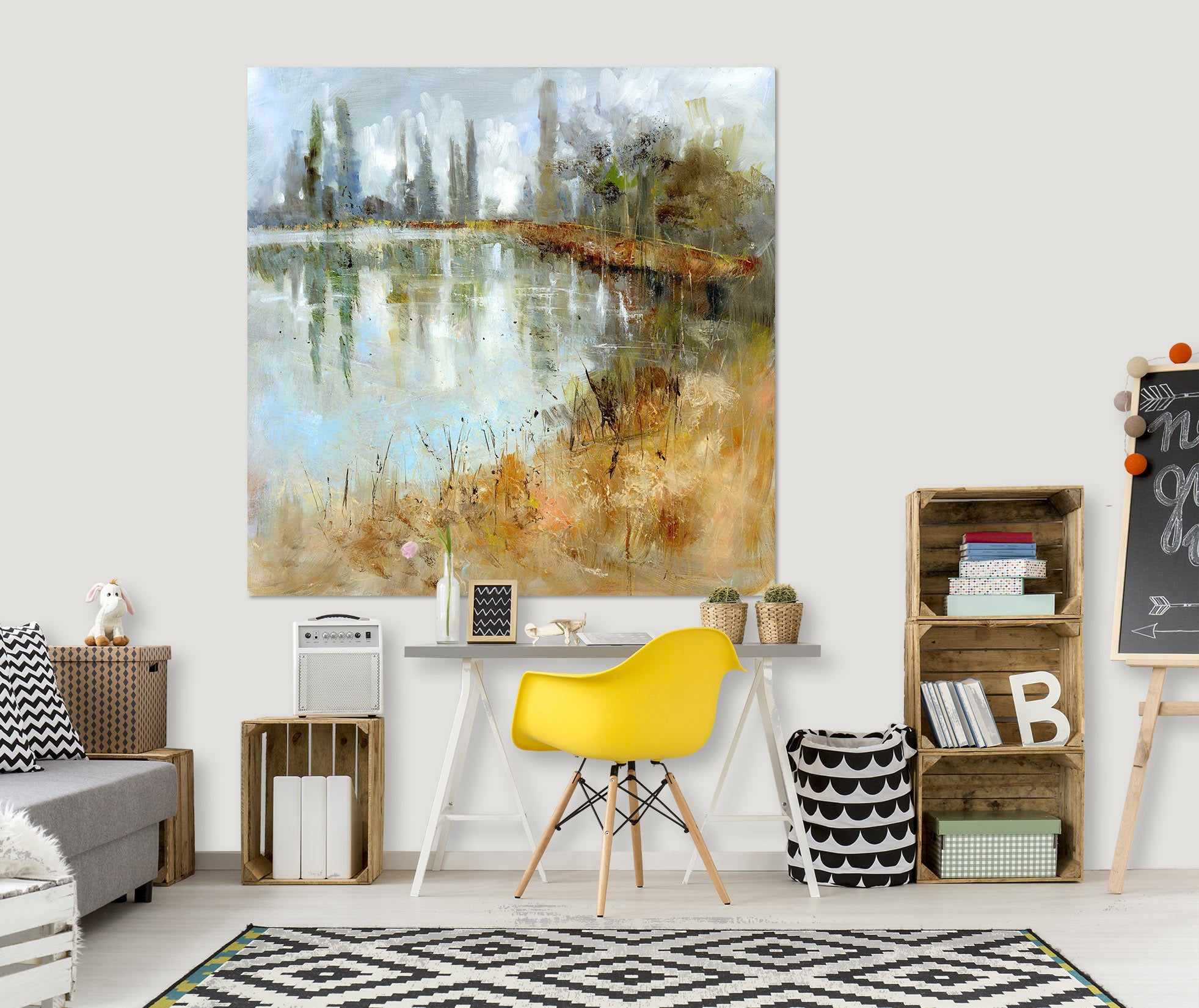 3D Fish Pond Path 013 Anne Farrall Doyle Wall Sticker