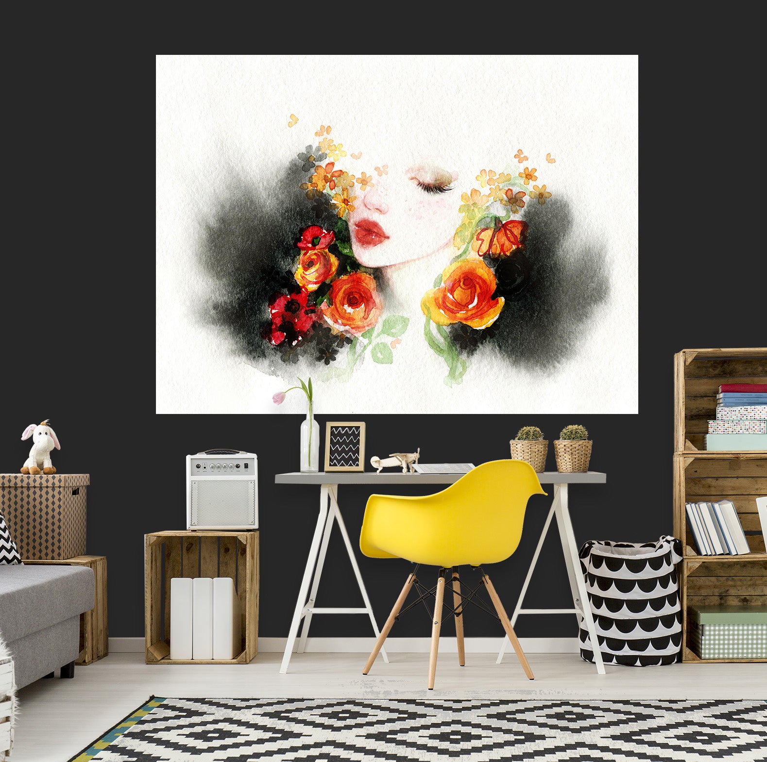 3D Beauty Woman 1059 Wall Sticker