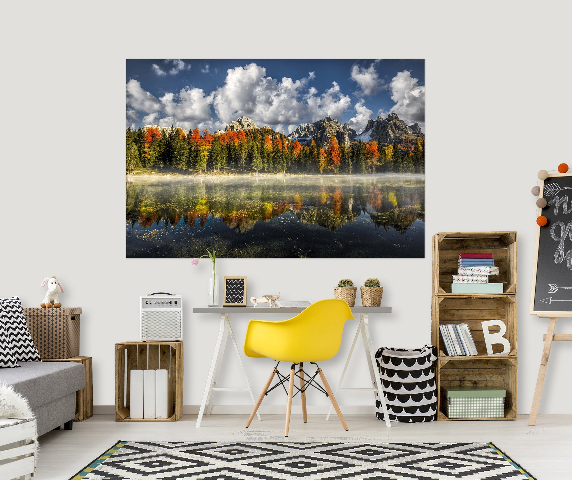 3D Valley Lake 181 Marco Carmassi Wall Sticker