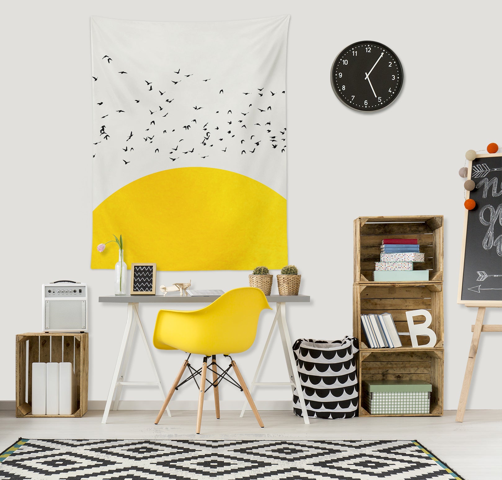 3D Sun Bird 553 Boris Draschoff Tapestry Hanging Cloth Hang