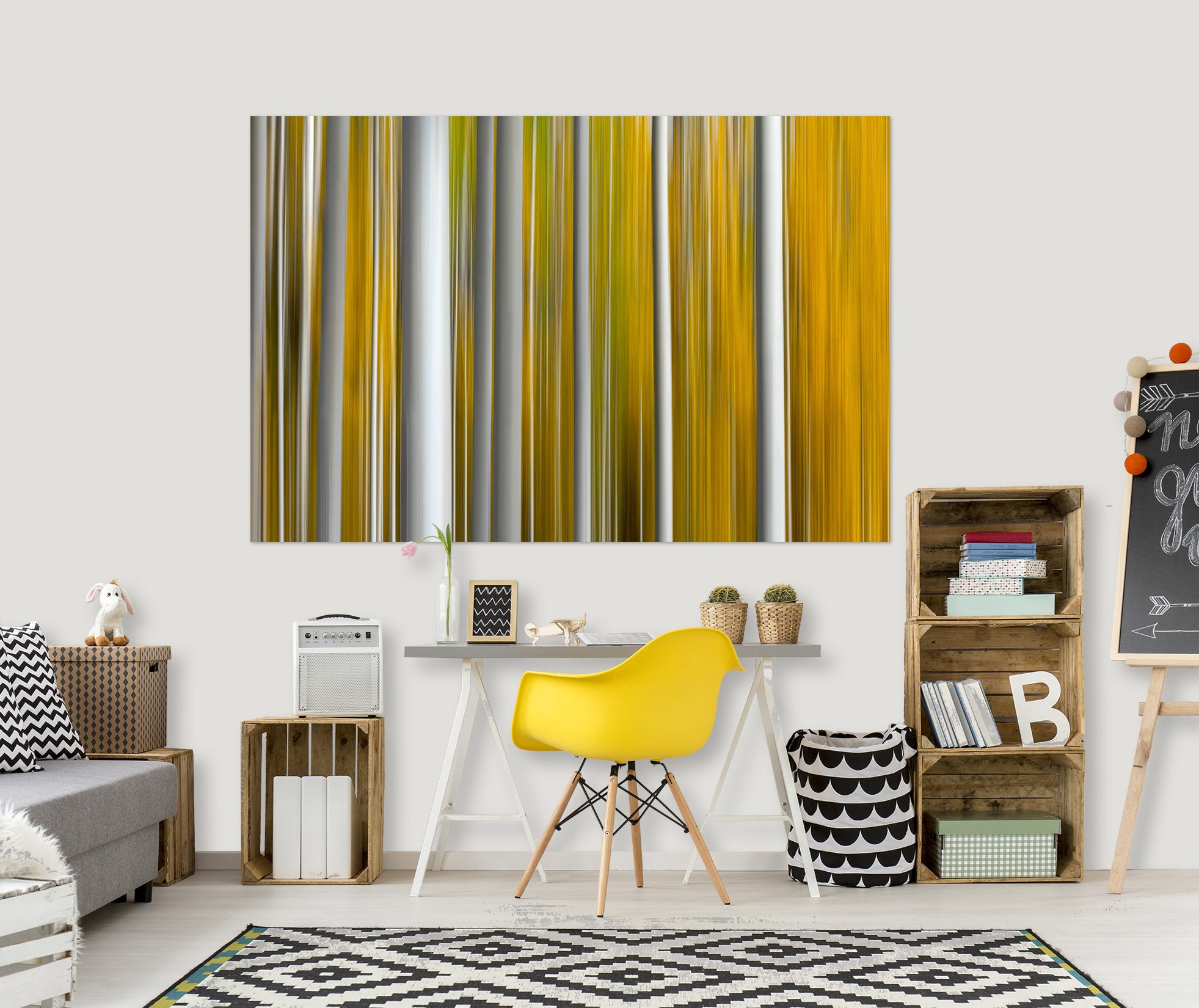 3D White Trunk 192 Marco Carmassi Wall Sticker