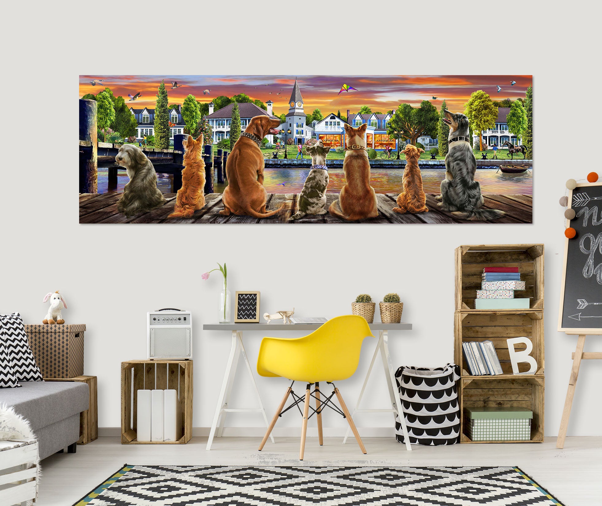 3D Puppy Waiting 024 Adrian Chesterman Wall Sticker