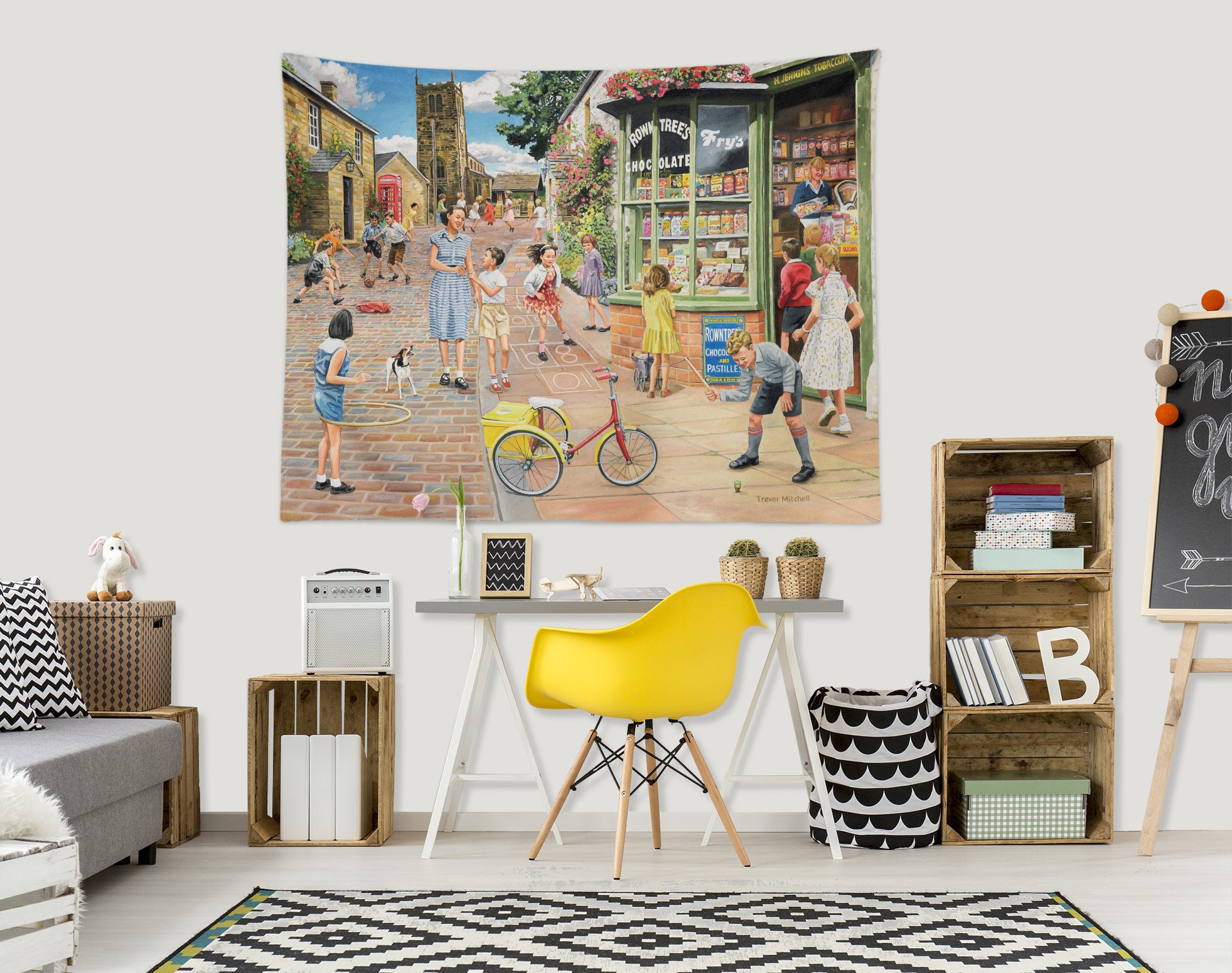 3D Street Shop Child 11298 Trevor Mitchell Tapestry Hanging Cloth Hang