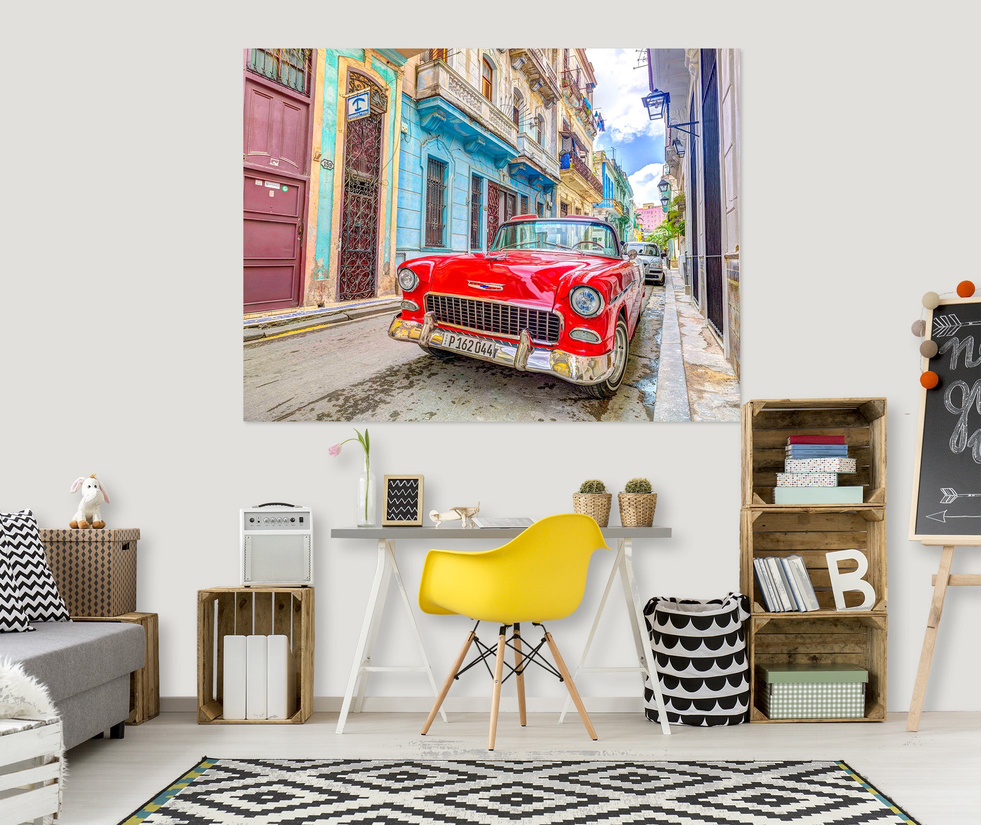 3D Red Truck 029 Assaf Frank Wall Sticker