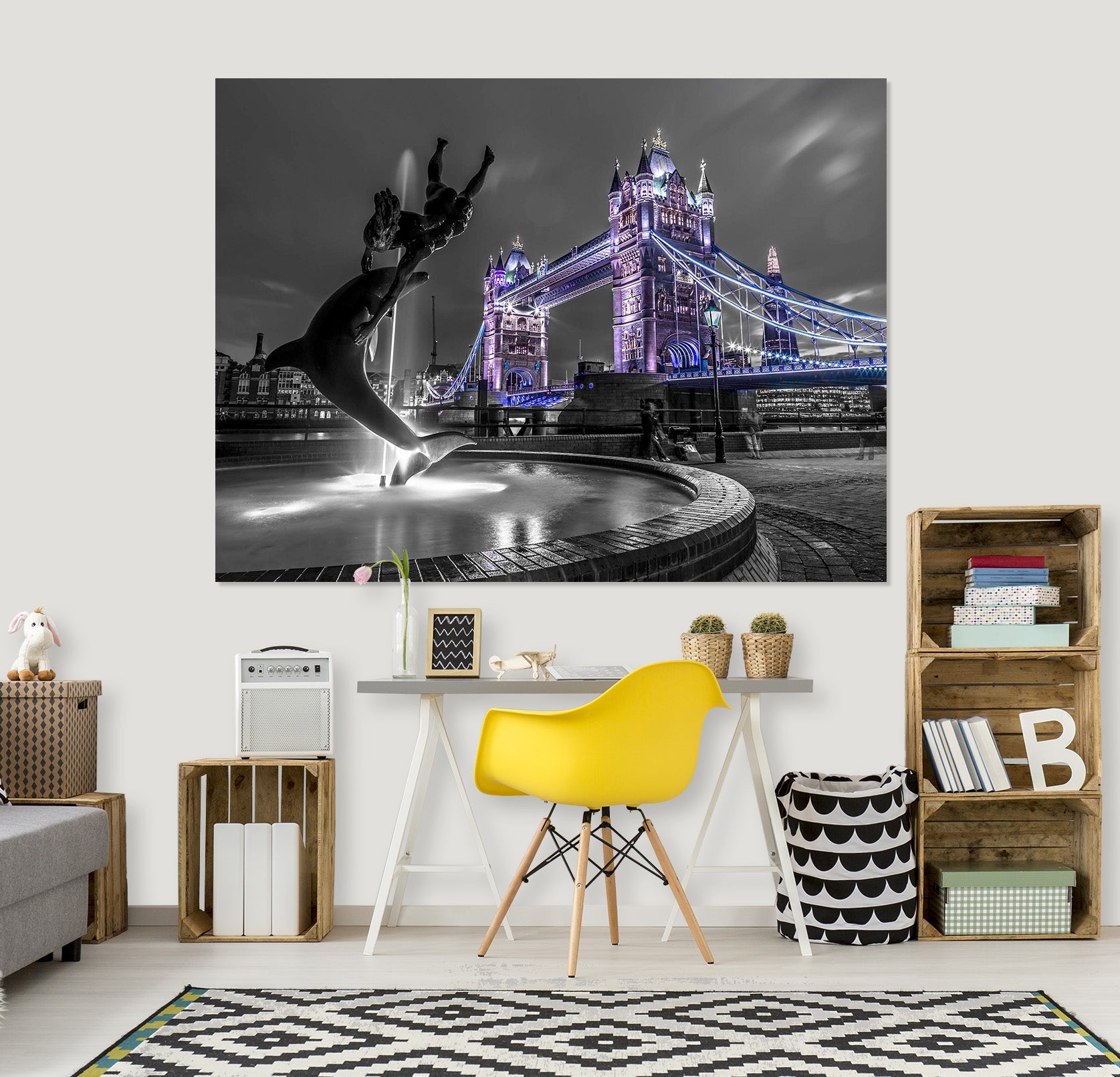 3D City Night 025 Assaf Frank Wall Sticker