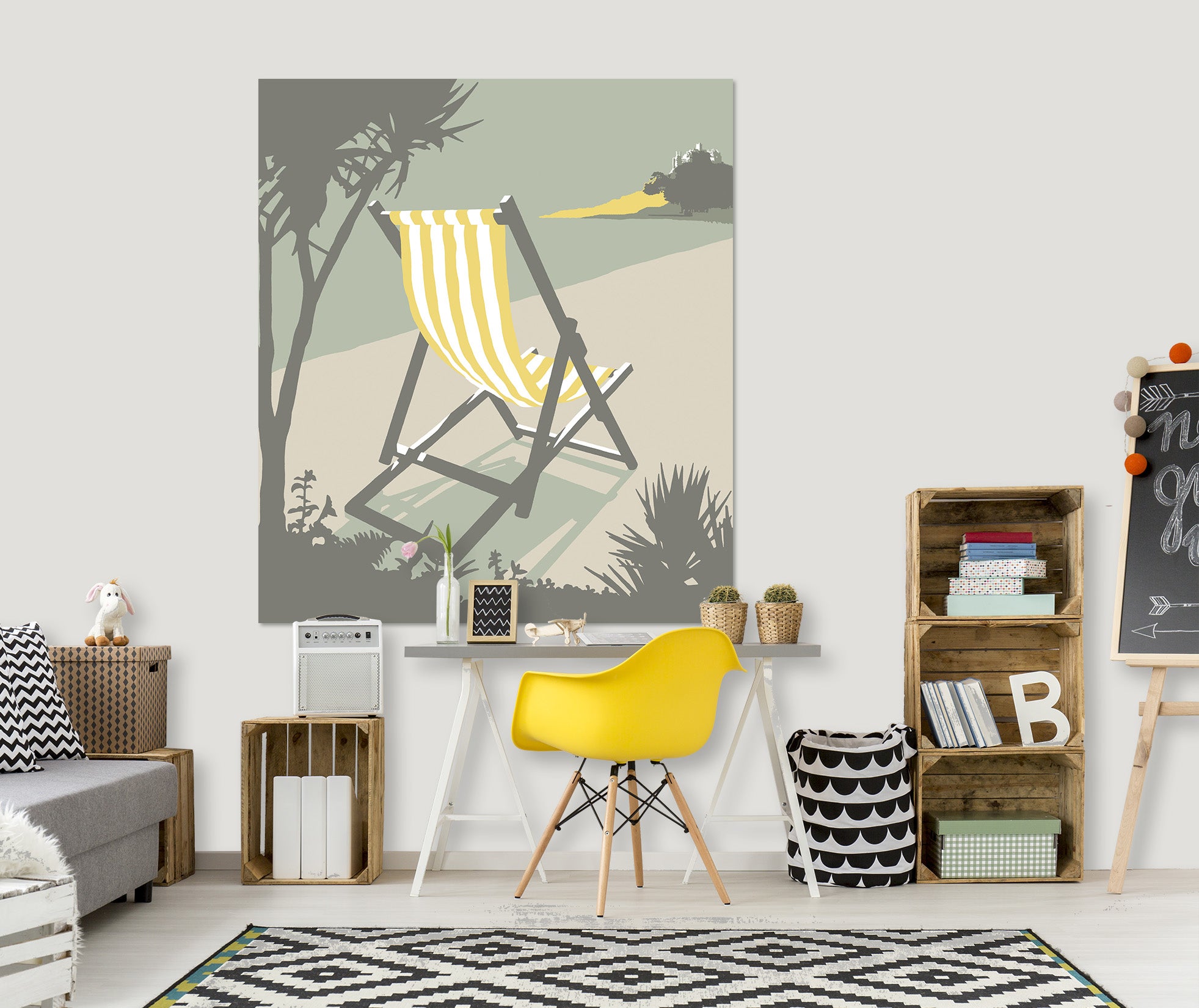 3D Marazion Deckchair 034 Steve Read Wall Sticker