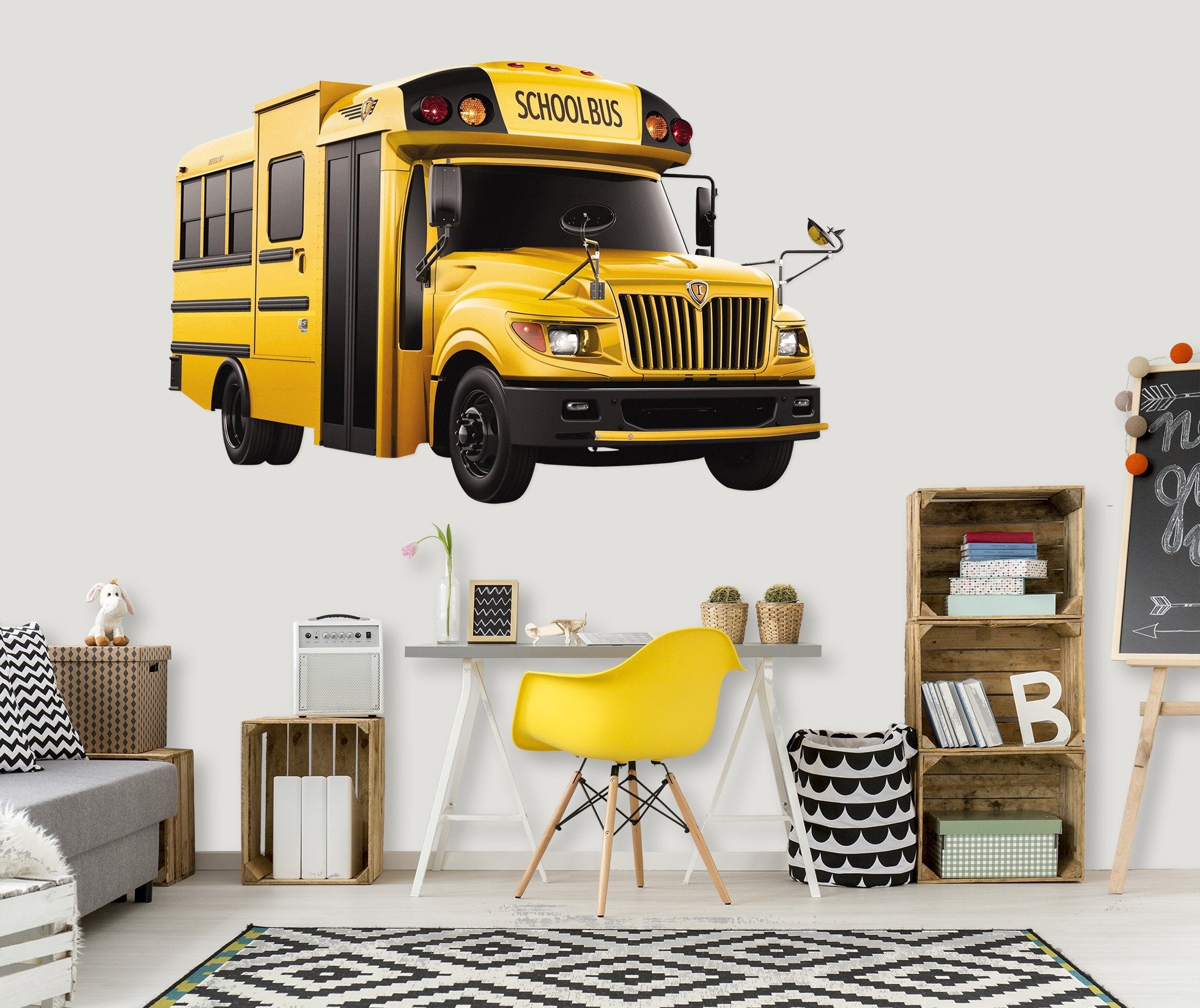 3D School Bus 0007 Vehicles Wallpaper AJ Wallpaper