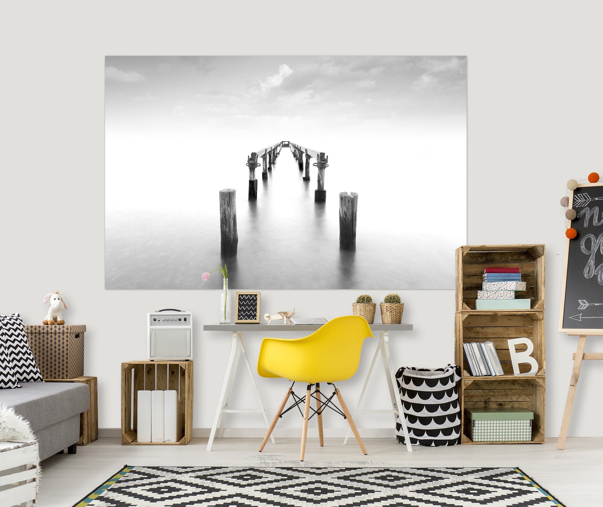 3D Broken Bridge 133 Marco Carmassi Wall Sticker