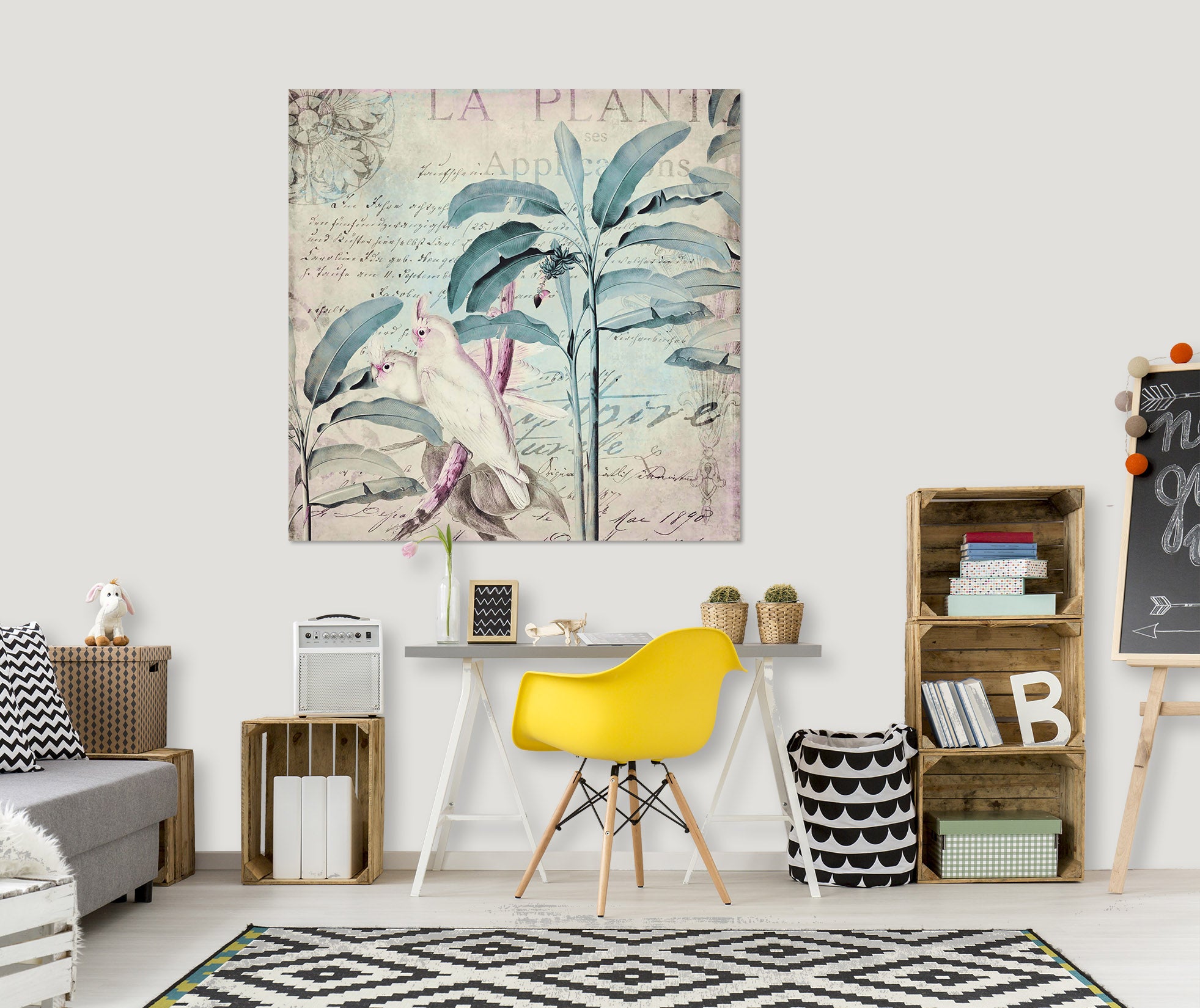 3D White Parrot 034 Andrea haase Wall Sticker