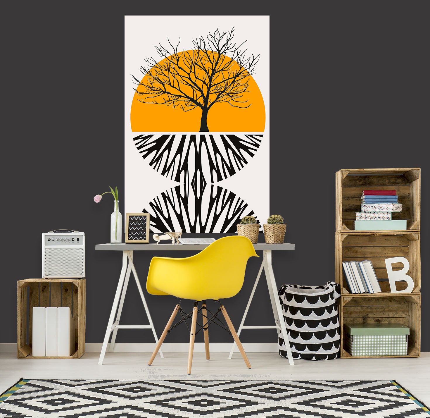 3D Branches Sun 237 Boris Draschoff Wall Sticker