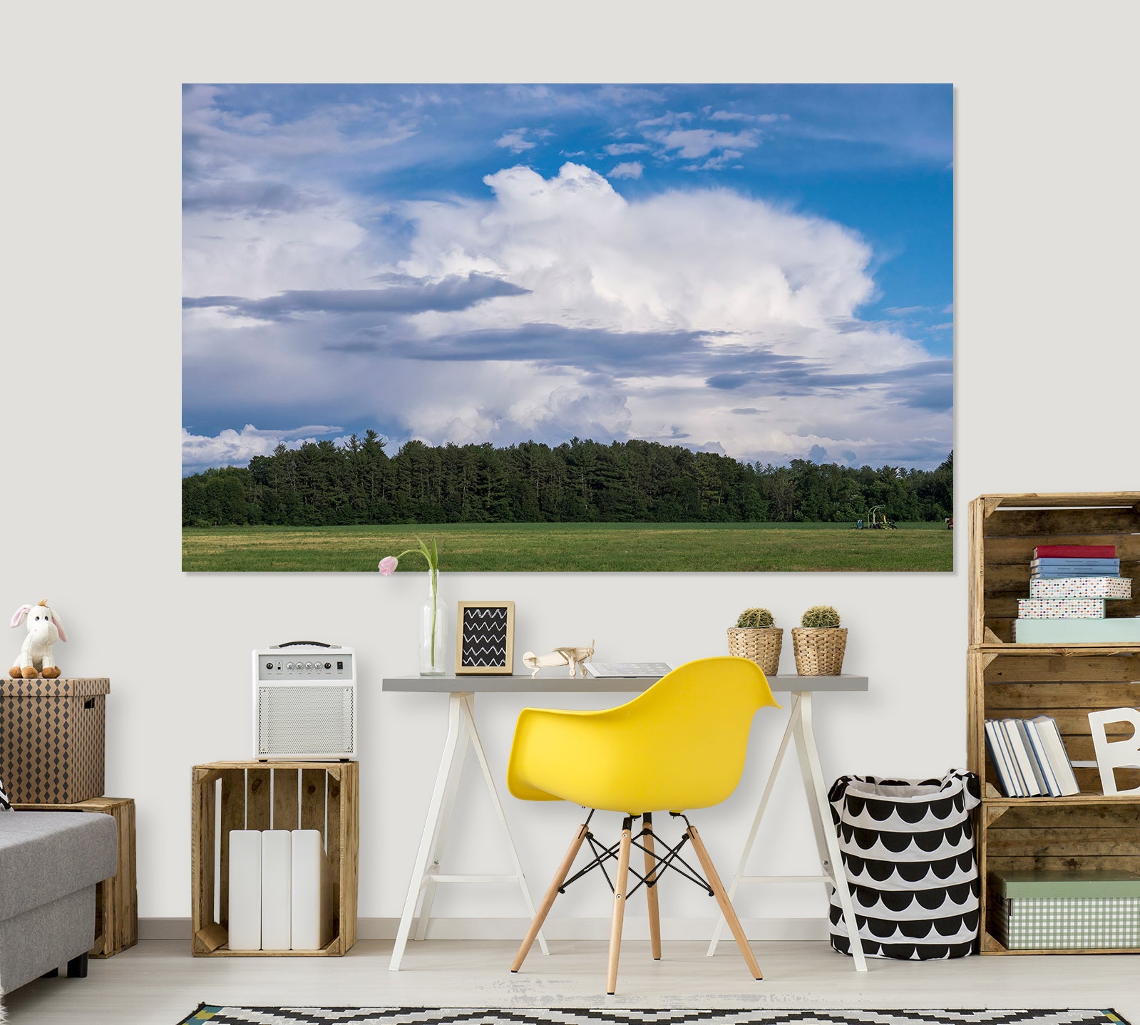 3D Summer Cloud 124 Jerry LoFaro Wall Sticker