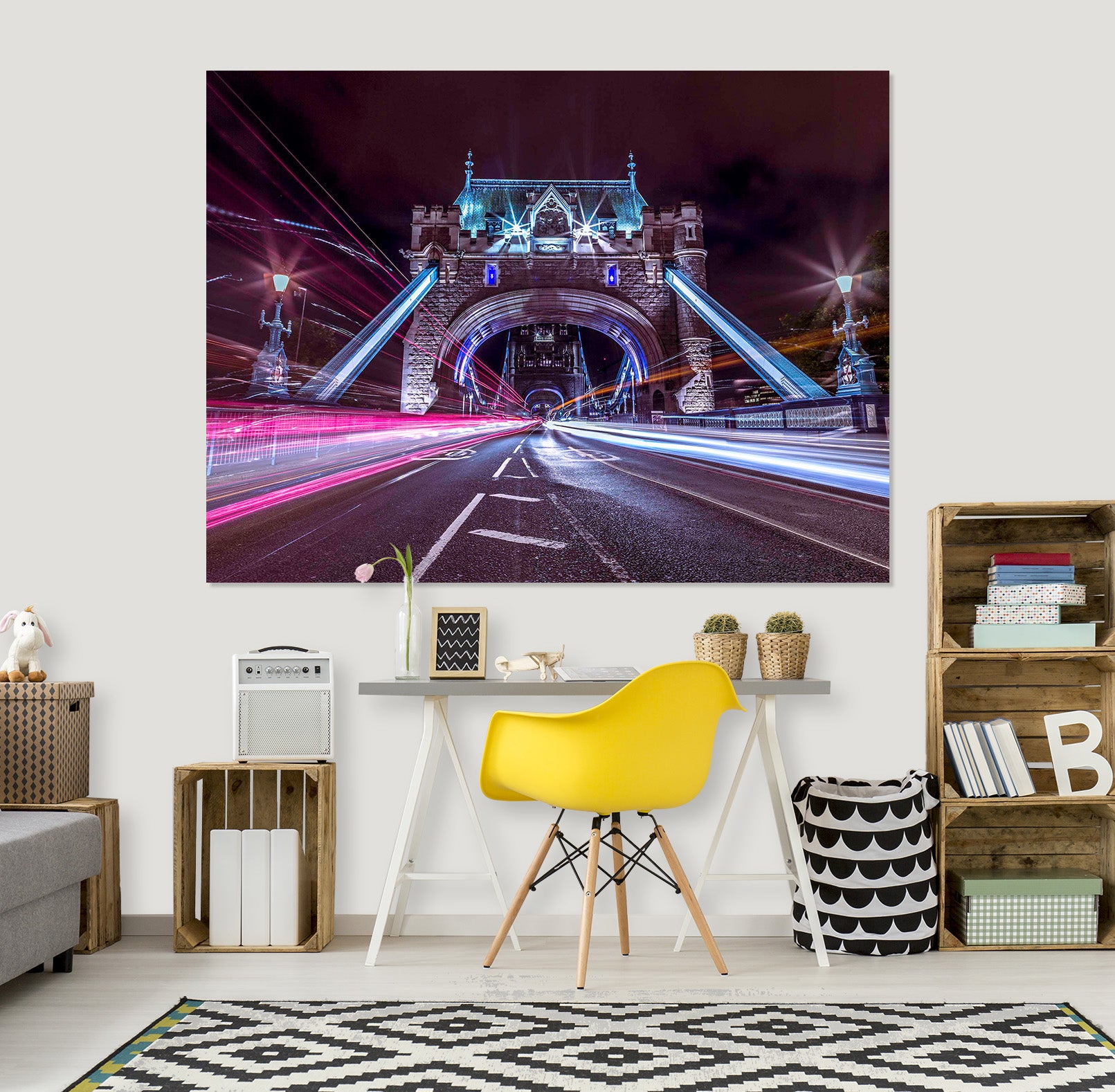 3D City Night 026 Assaf Frank Wall Sticker