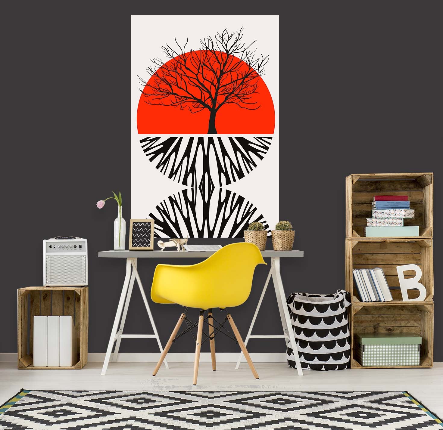 3D Painted Sun 236 Boris Draschoff Wall Sticker