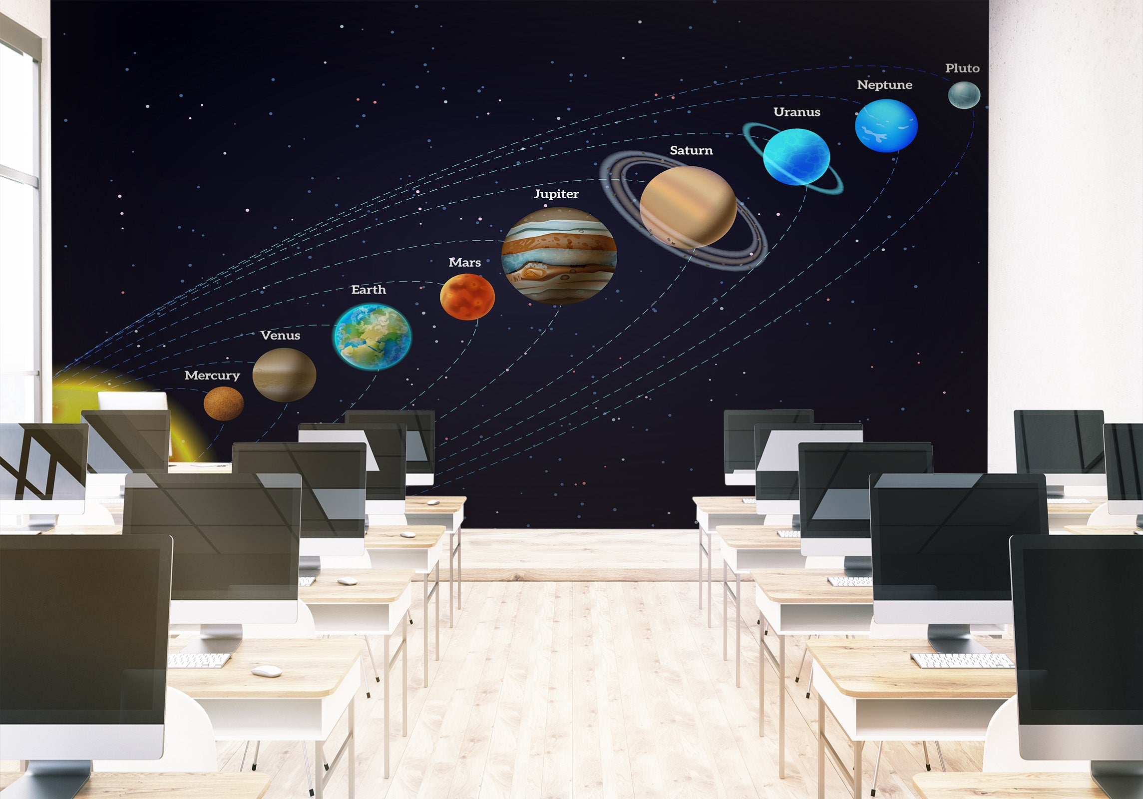 3D Space Planet 163 Wall Murals Wallpaper AJ Wallpaper 2