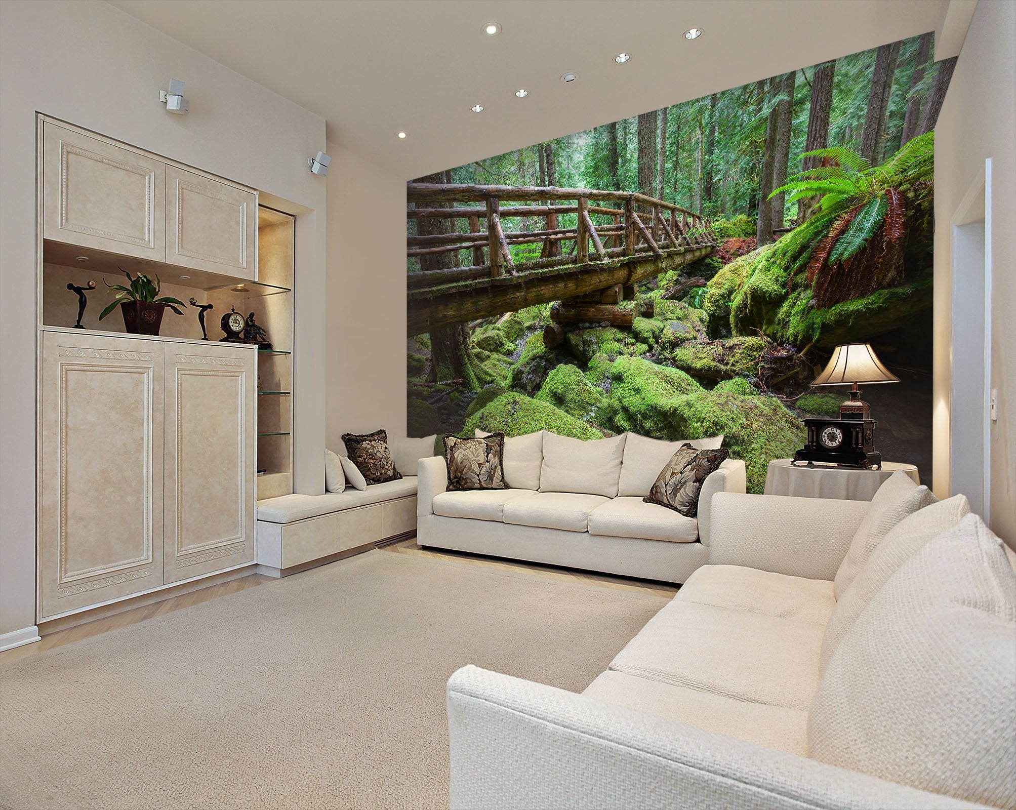 3D rain forest with bridge 37 Wall Murals Wallpaper AJ Wallpaper
