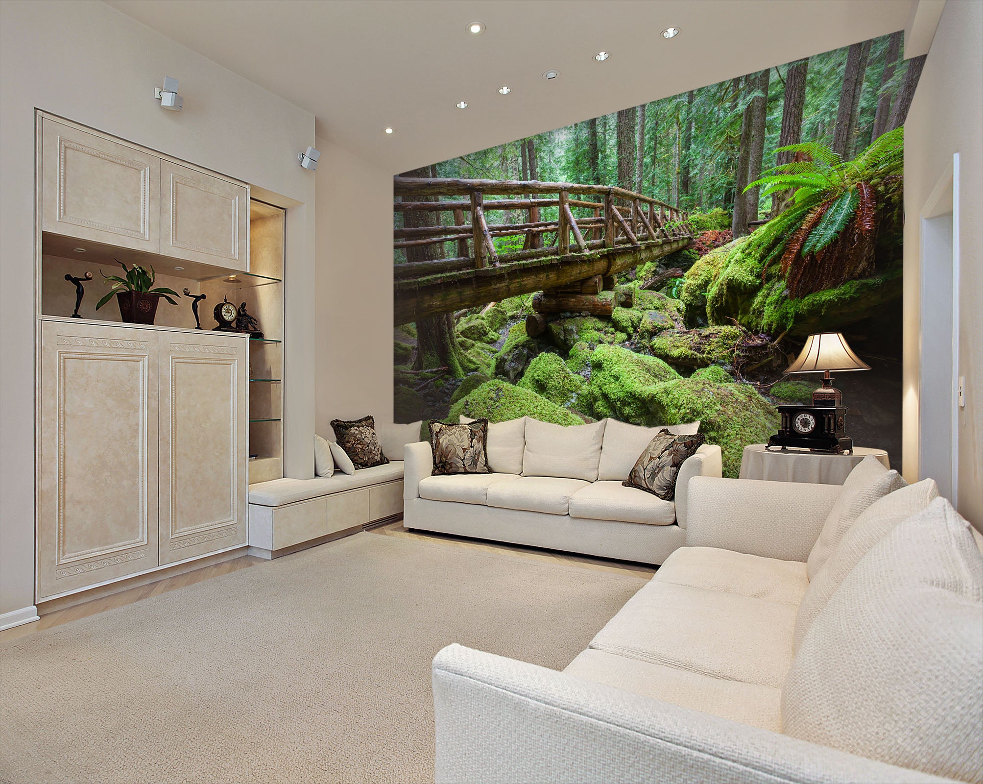 3D Wooden Bridge 183 Wall Murals