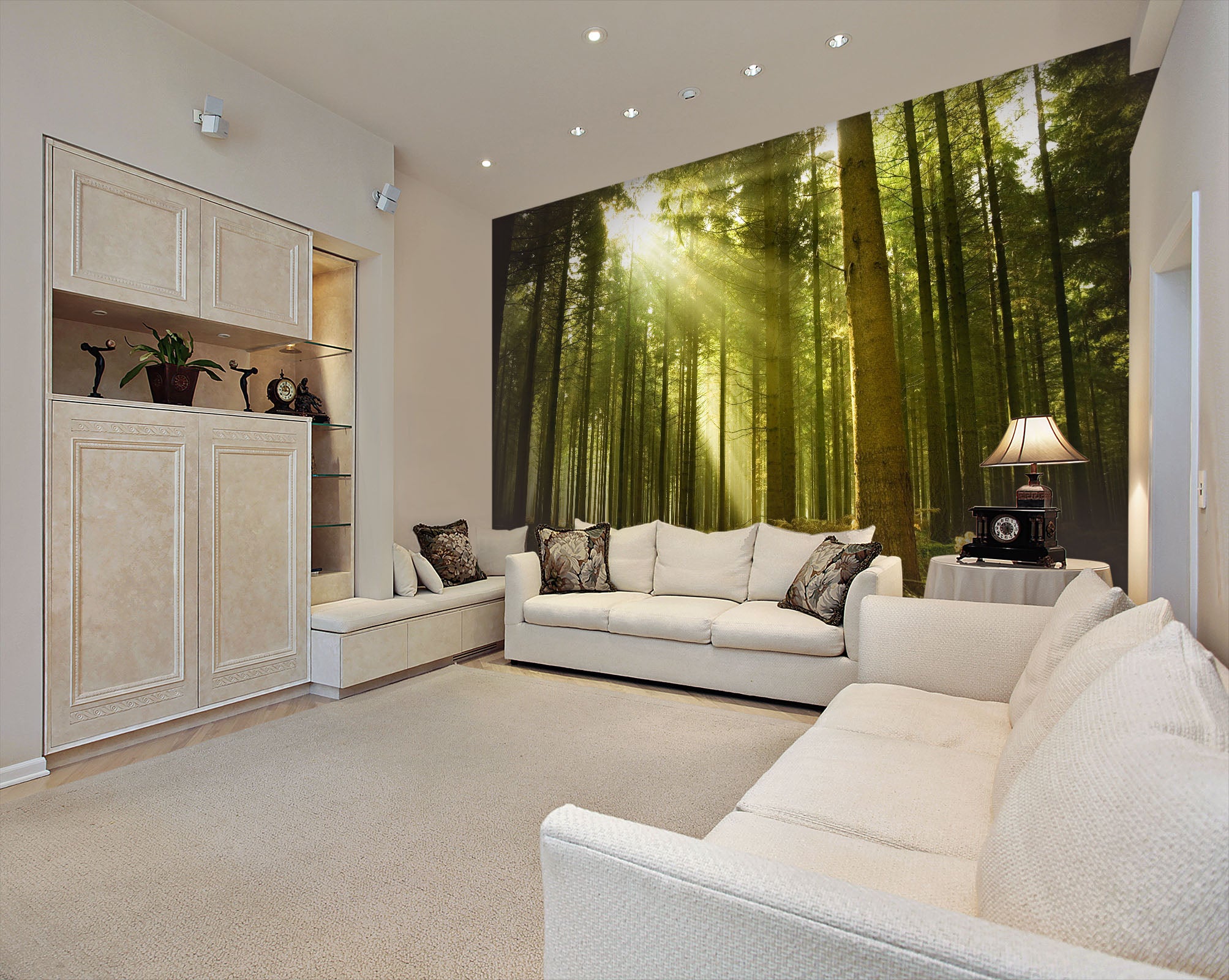 3D Woods Sunlight 187 Wall Murals