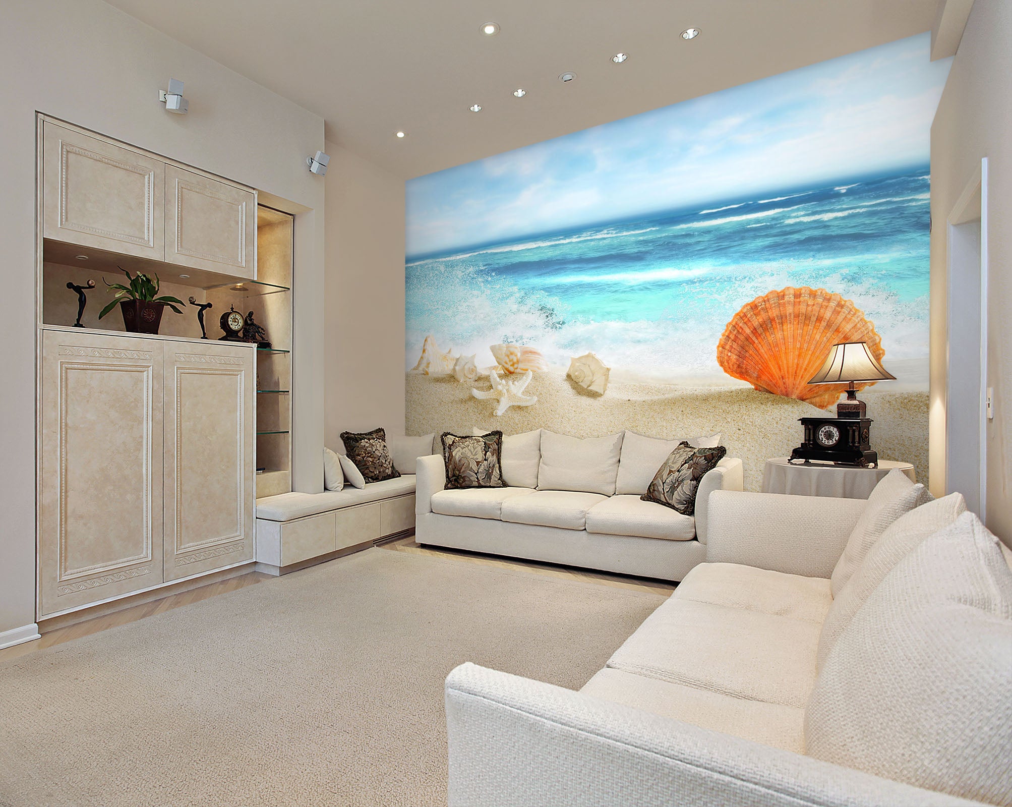 3D Beach Shell 199 Wall Murals